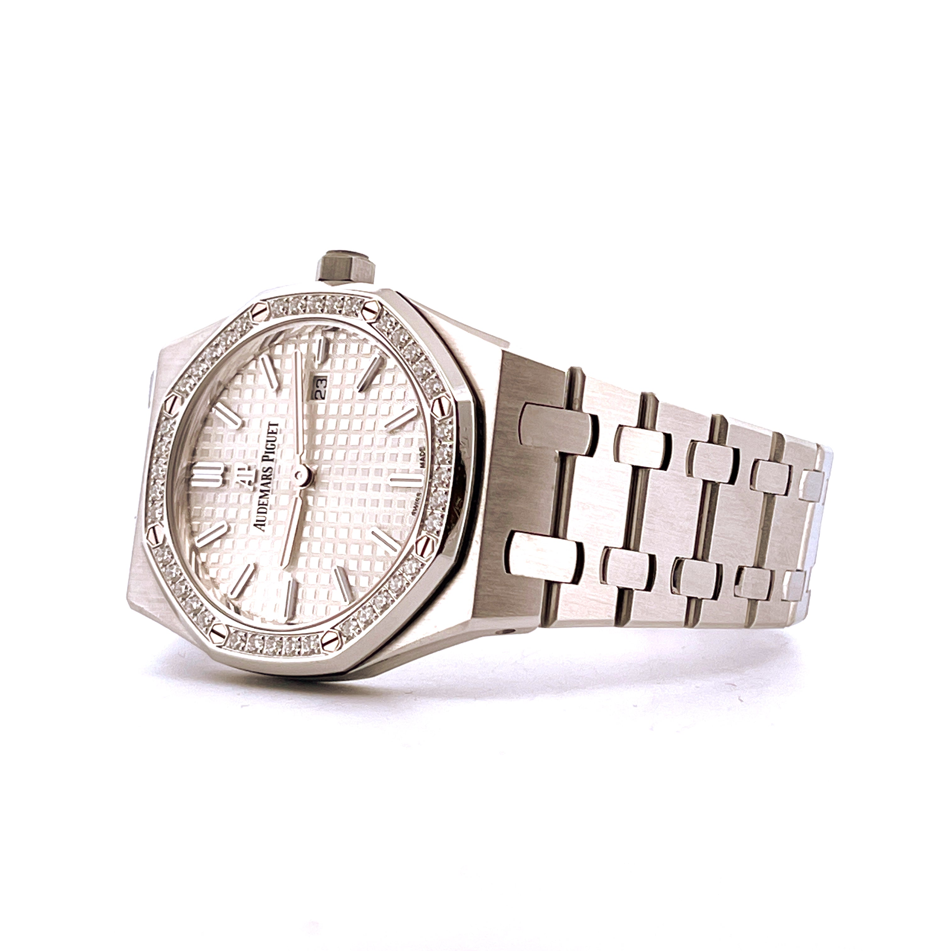Audemars Piguet - Audemars Piguet Royal Oak Lady 33mm Steel & Diamonds - Juwelier Spliedt