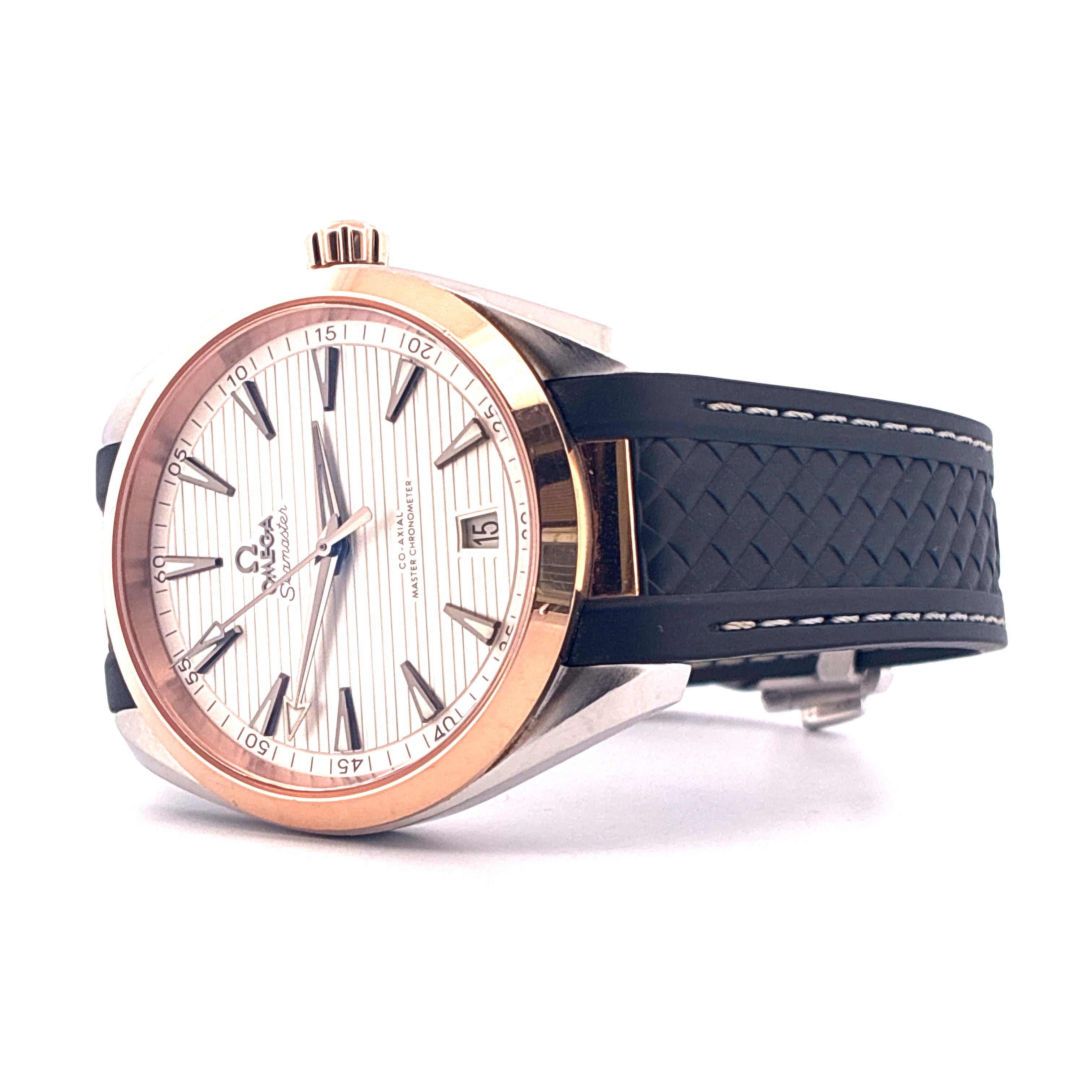 Omega - Seamaster Aqua Terra / Bicolor / Rubberstrap / Folding Clasp / Box & Papers / 2018 - [product_sku]
