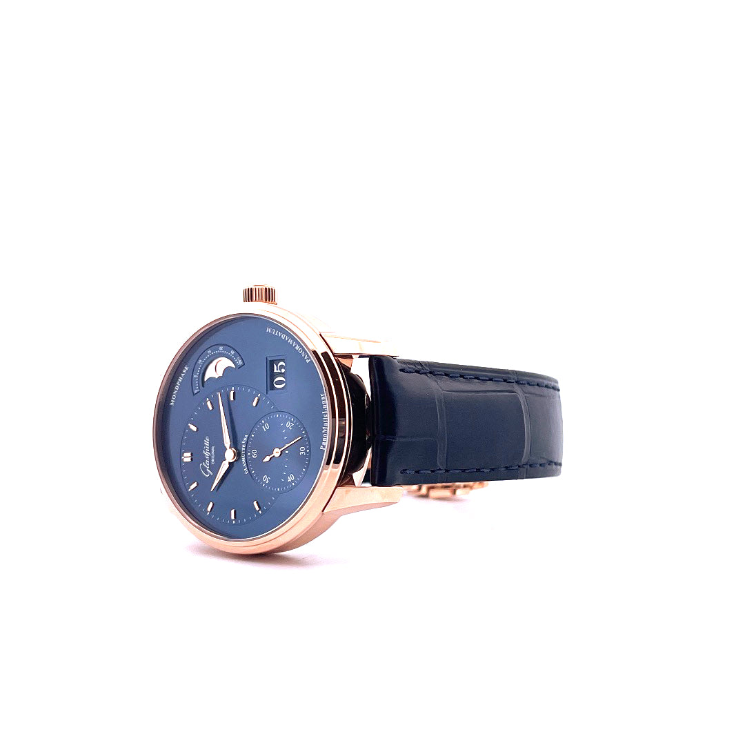Glashütte Original - PanoMaticLunar rosegold blau - Juwelier Spliedt - [product_ Artikelnummer]