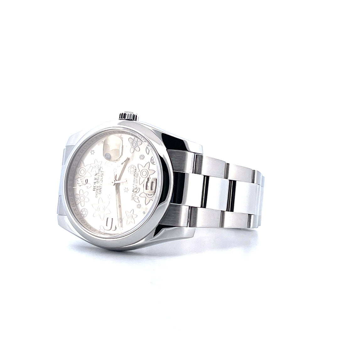 Datejust 36 Floral Motif / Flower Dial / Edelstahl (ca. 2012)