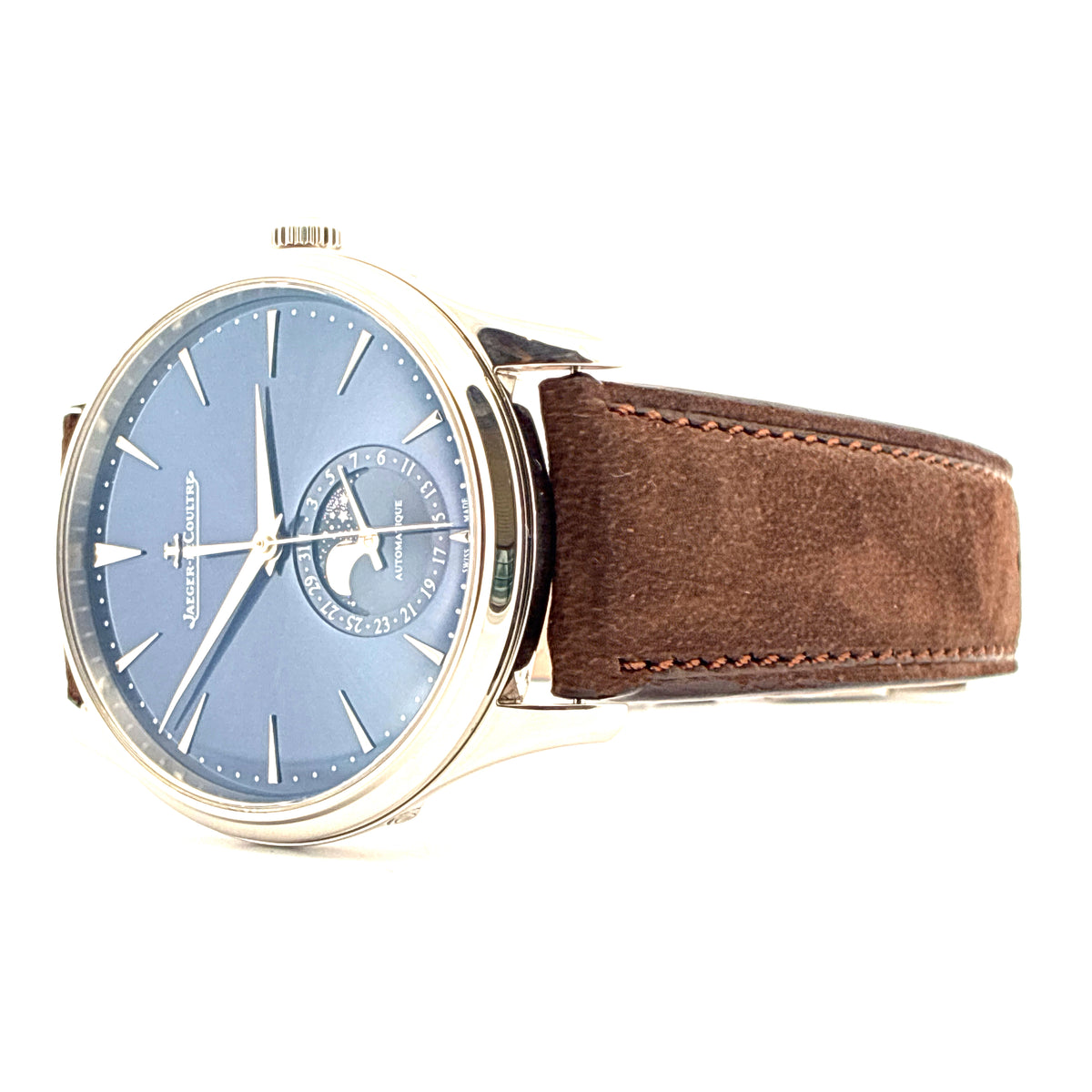 Master Ultra Thin Moonphase / Blue Dial / Folding Clasp / 2nd Strap / Pusher / very good condt.