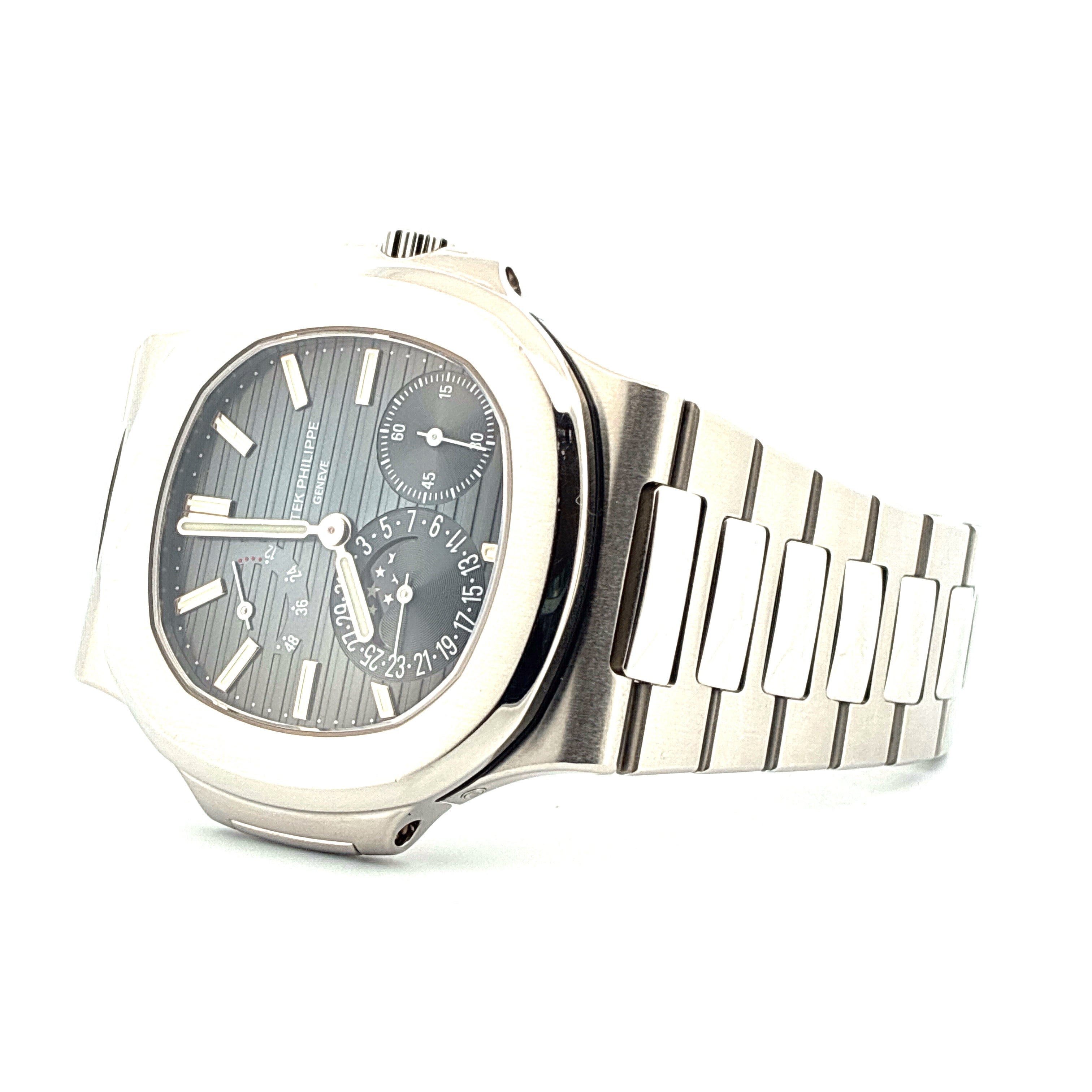 5712/1A-001 / very good Condition / Date - Moonphase - Power-Reserve / Patek Service 2025 / Blue Dial / Full-Set / Germany 2010