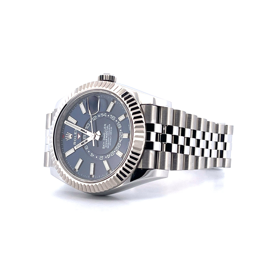 Sky-Dweller Edelstahl / Blaues Zifferblatt / Jubilee  (2022) - Juwelier Spliedt