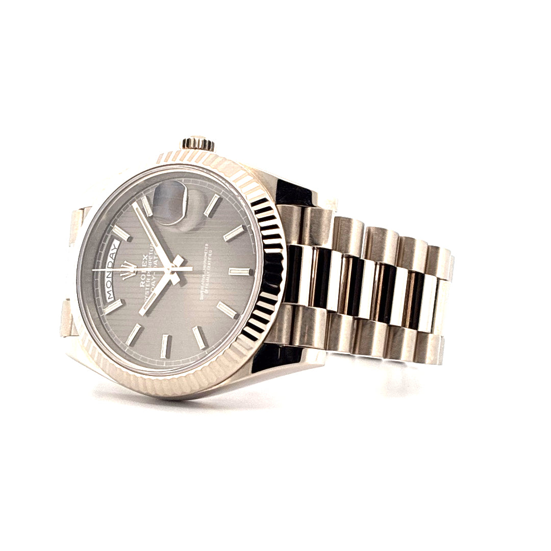 Day-Date 40 / White Gold / Linen Dial / 2021