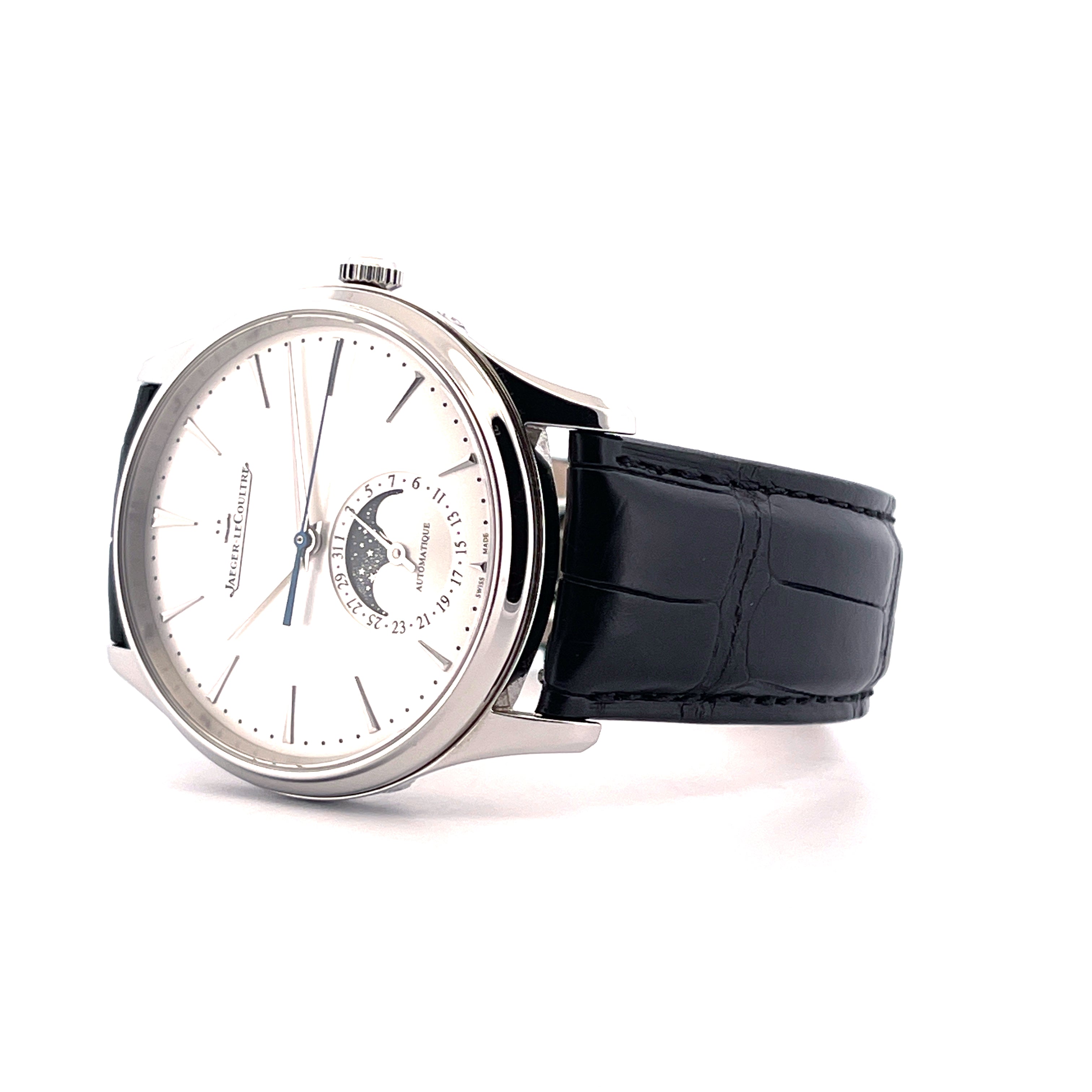 Master Ultra Thin Moonphase / Folding Clasp / Second Strap / On Stock / Full Set + Invoice very good Condition / Warranty till 2031 / Germany 2023