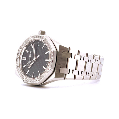 Audemars Piguet - Audemars Piguet Royal Oak 34mm Blue & Diamonds - [product_sku]