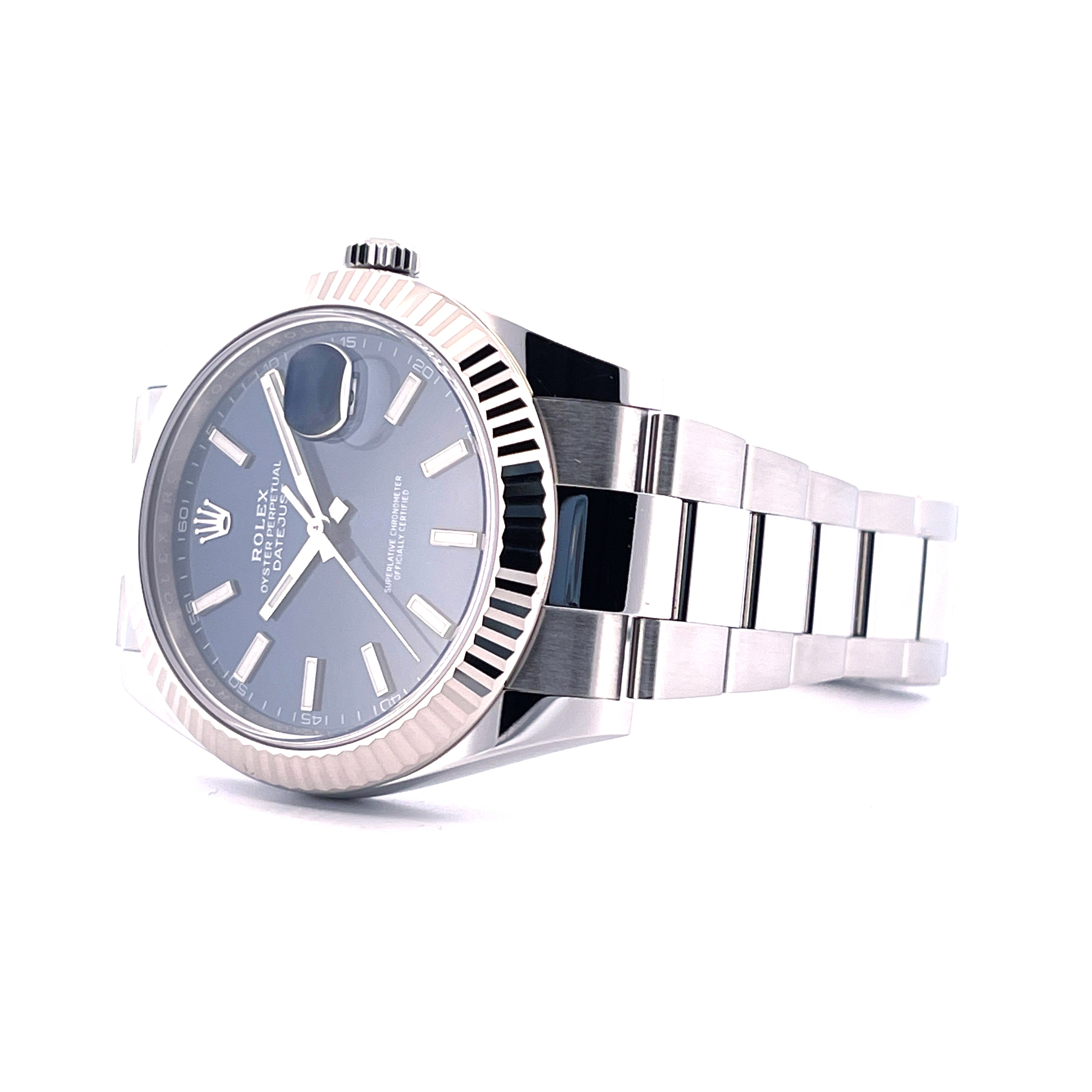 Datejust 41 Blue Dial Jubilee Whitegold Bezel / Box and Papers / 126334 / Very Good Condition / 2022