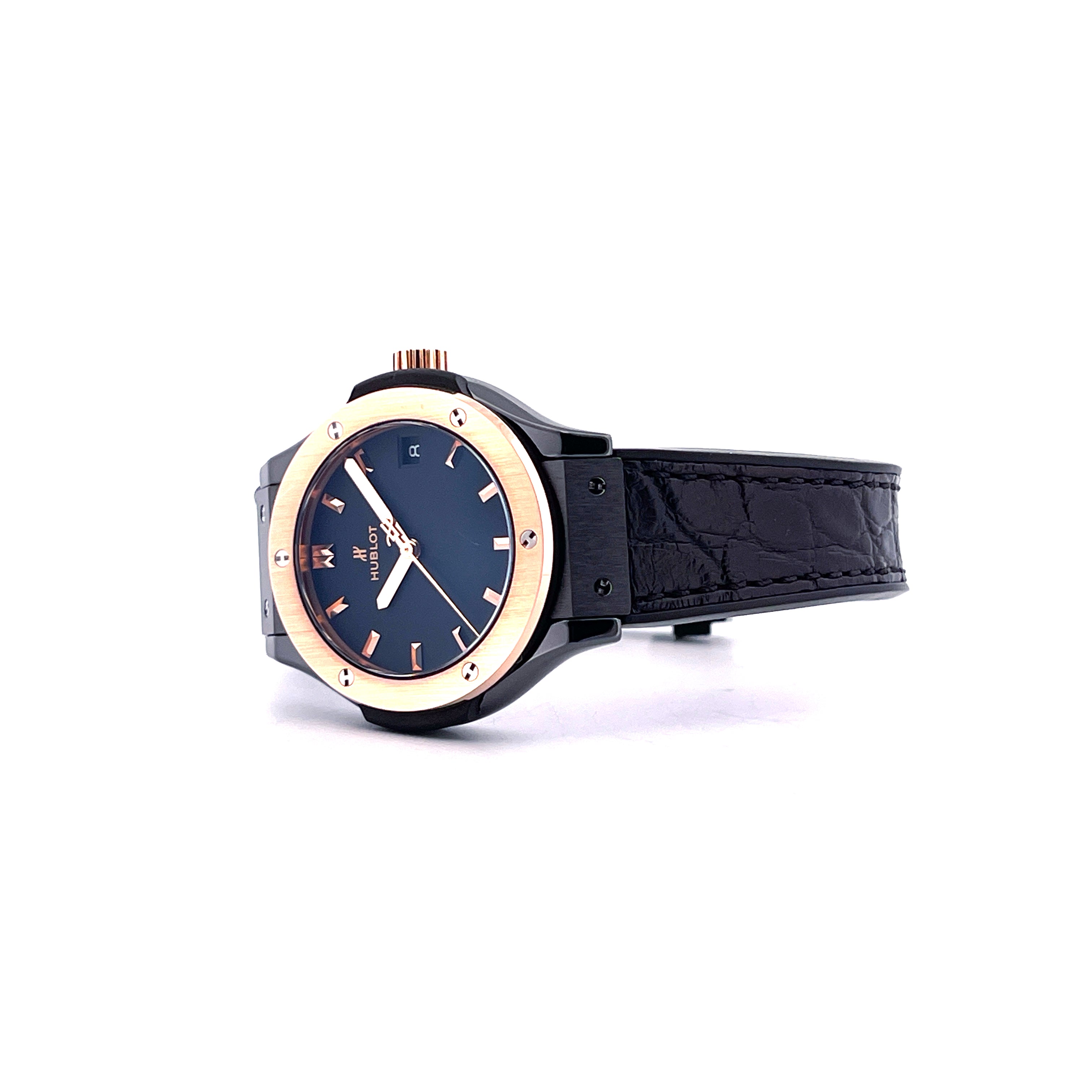 Hublot - Classic Fusion Quartz 33mm Ceramic & Gold / Full Set + Invoice + 2nd Rubber + Travel Case / Germany Hublot Boutique 2022 - [product_sku]