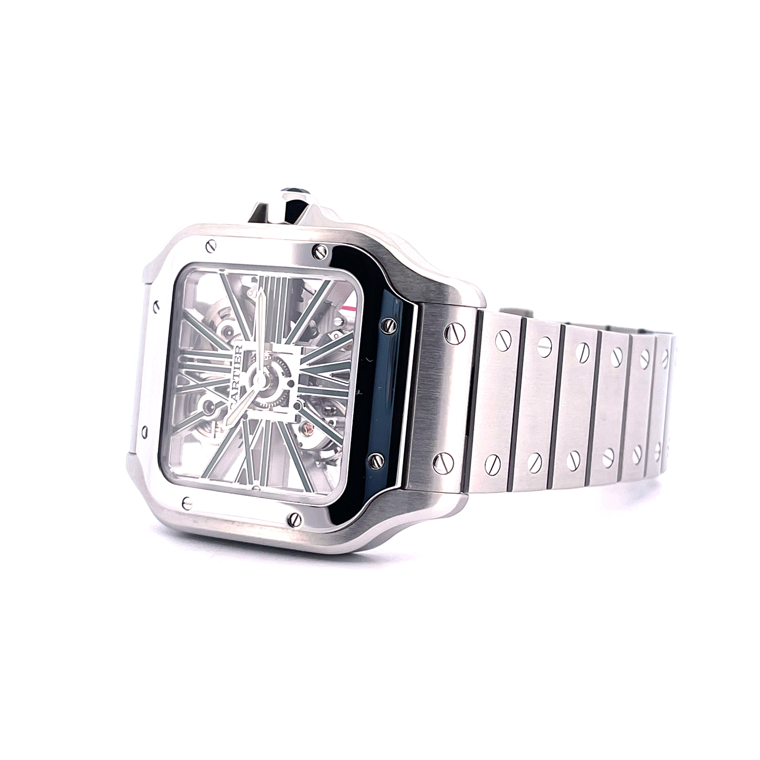 Cartier - Santos Skeleton Green 2022 / Full Set / incl. Leather Strap / very good / 2022 - [product_sku]