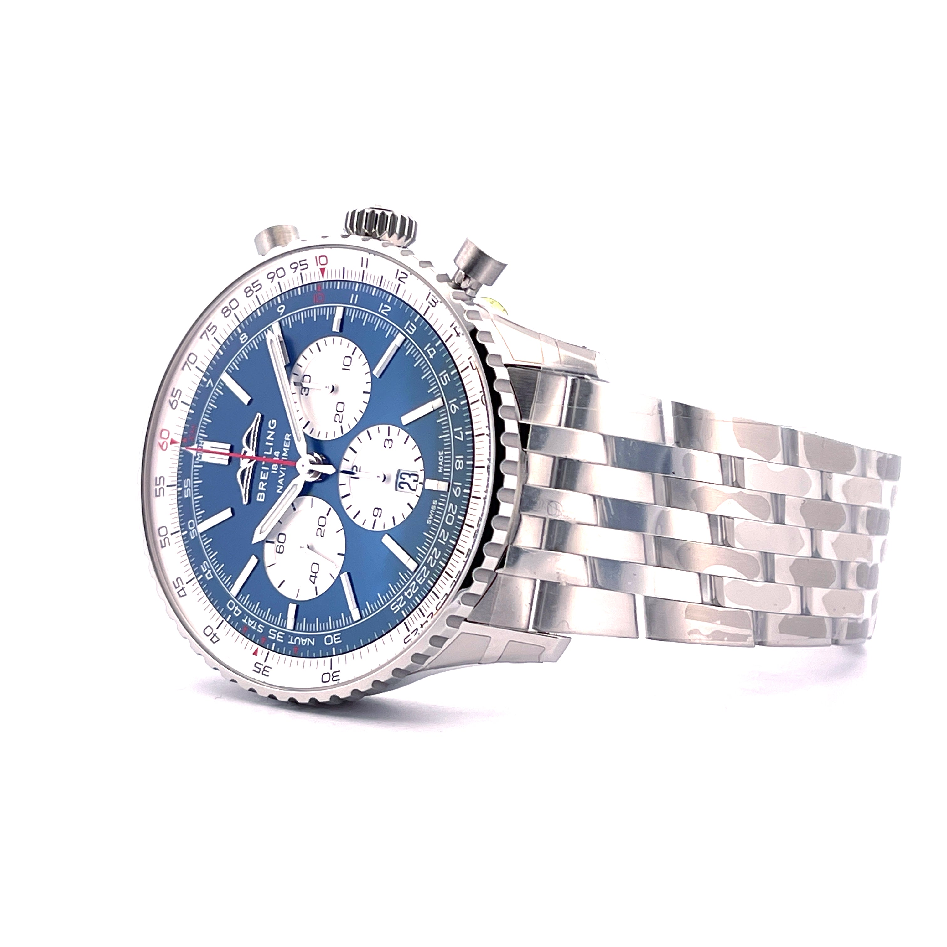 Navitimer B01 Chronograph 46 Blue Dial / Steel Bracelet / unworn / Full Set / 2025