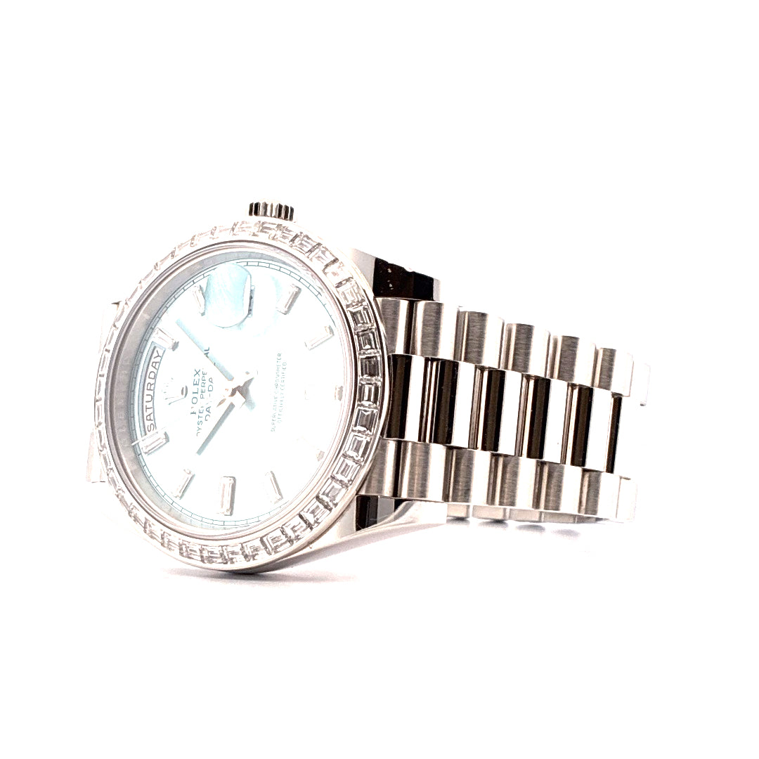 Rolex - Day-Date 40 Platin Baguette Diamanten (2020) - [product_sku]