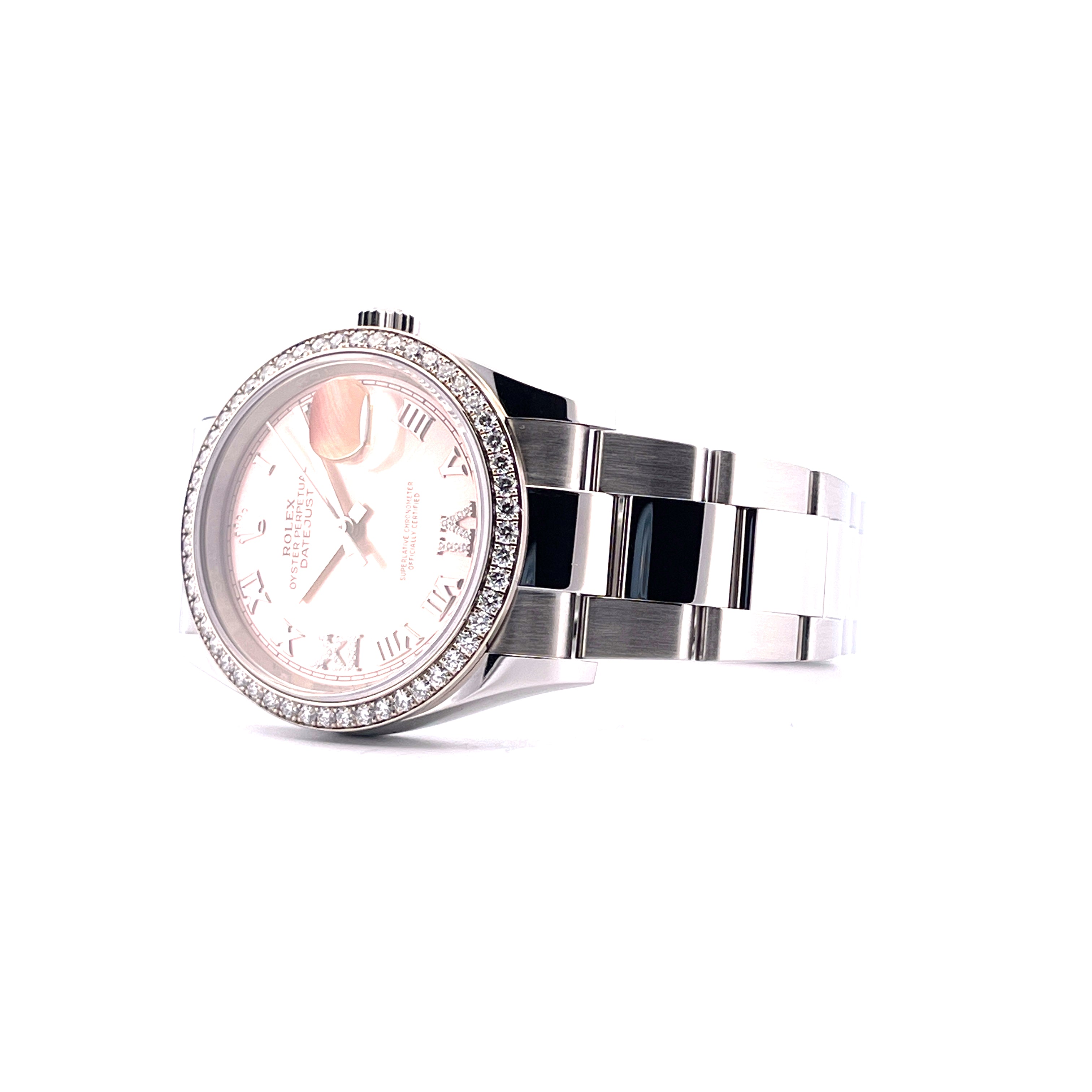 Datejust 36 Pink Dial and Diamonds / Box and Paper / 2020