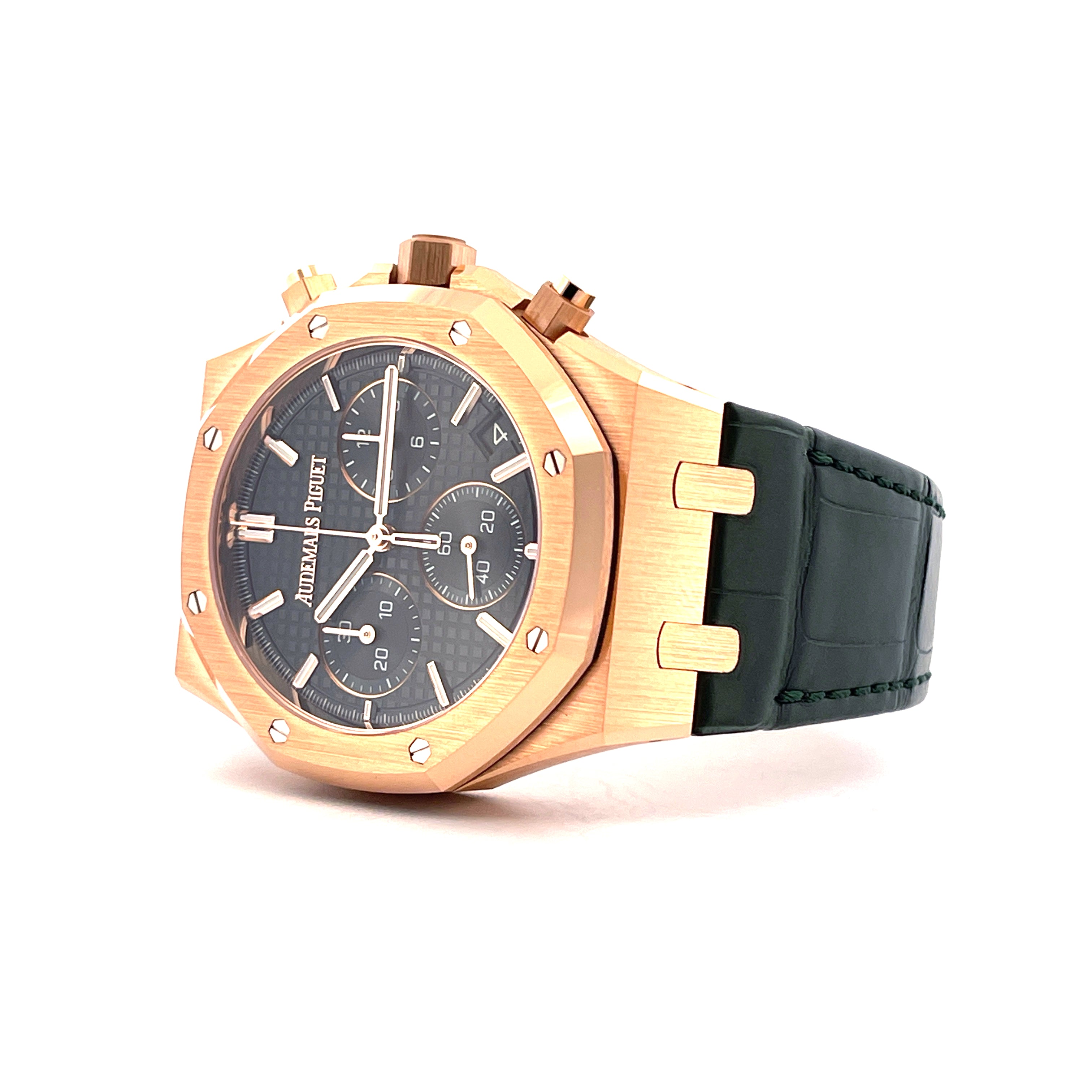 Audemars Piguet - Royal Oak Green Chronograph 26240OR Roségold / Box and Paper / premium Condition / 2025 - [product_sku]