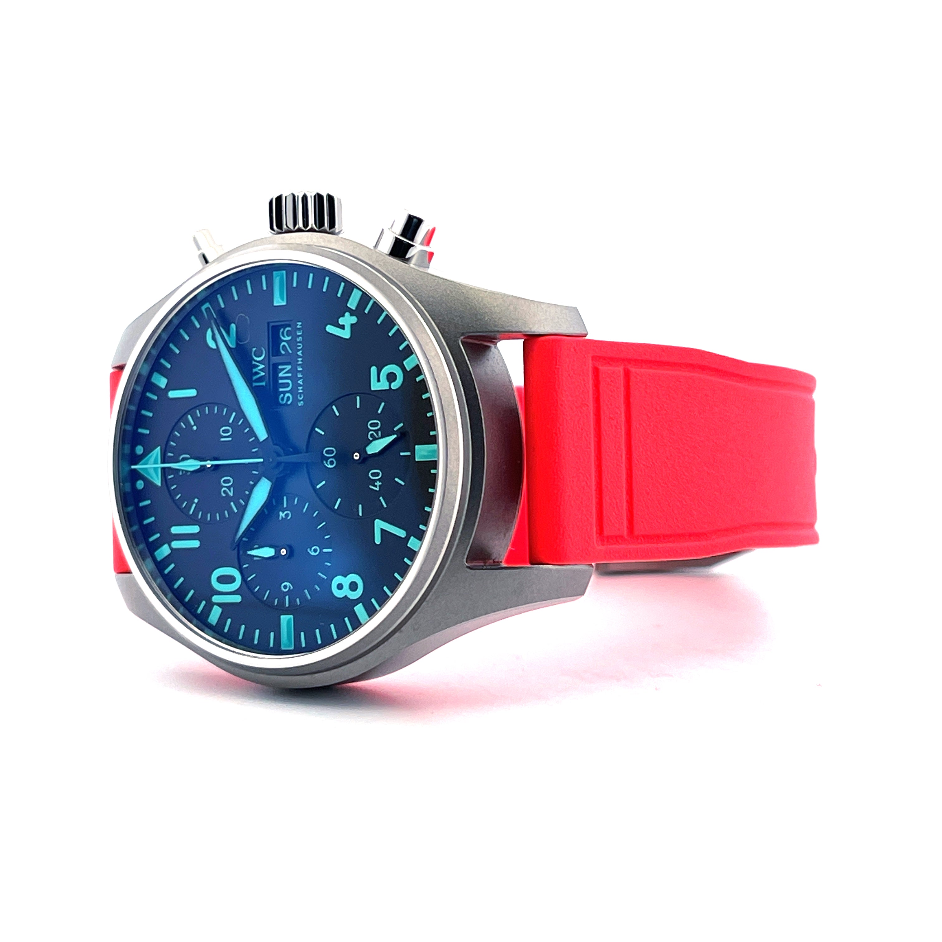 Pilots Watch Chronograph AMG Formula One Team / Full Set + second Strap / premium Condition / Titan / 2023