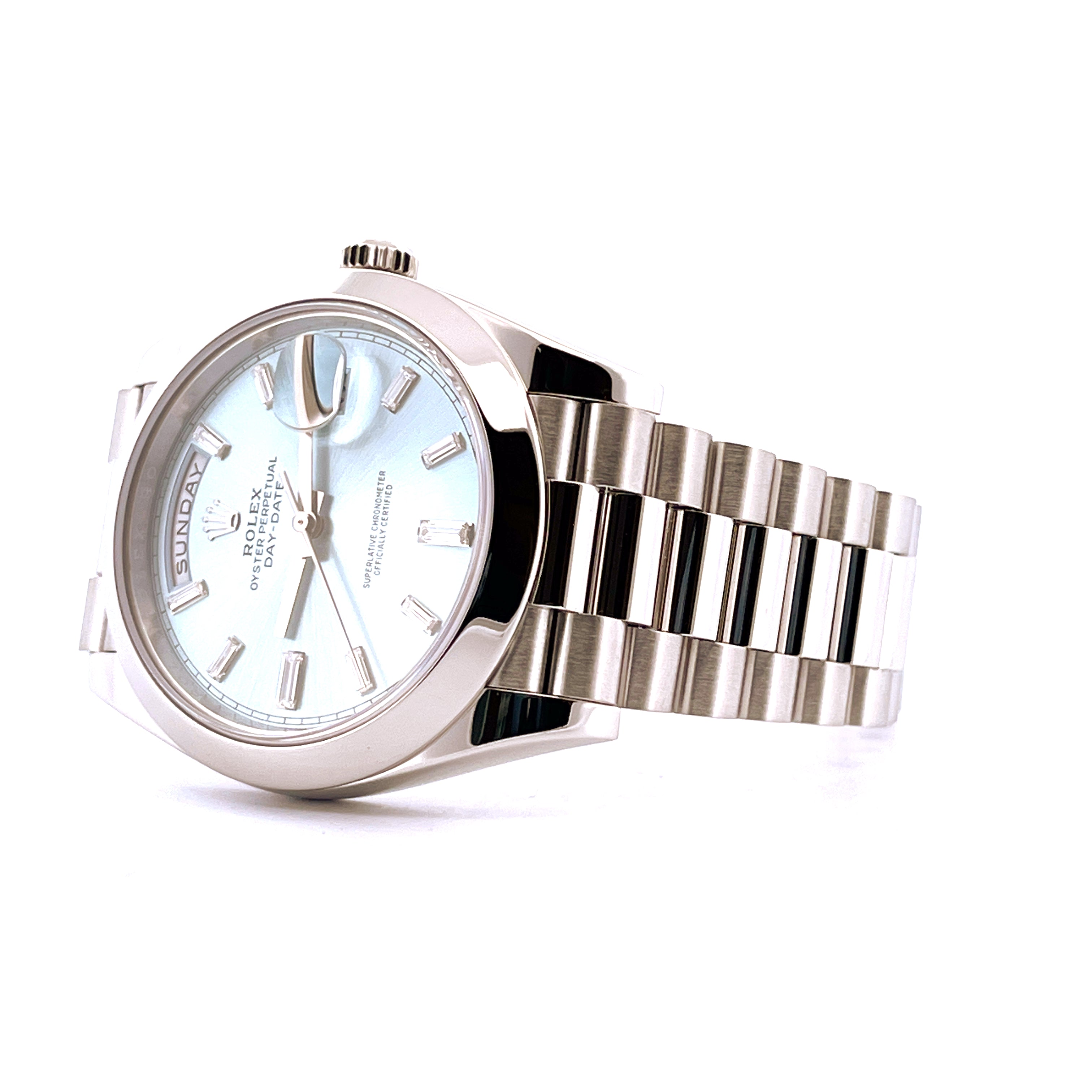Rolex - Rolex Day-Date 40 Ice Blue Baguette Dial - [product_sku]
