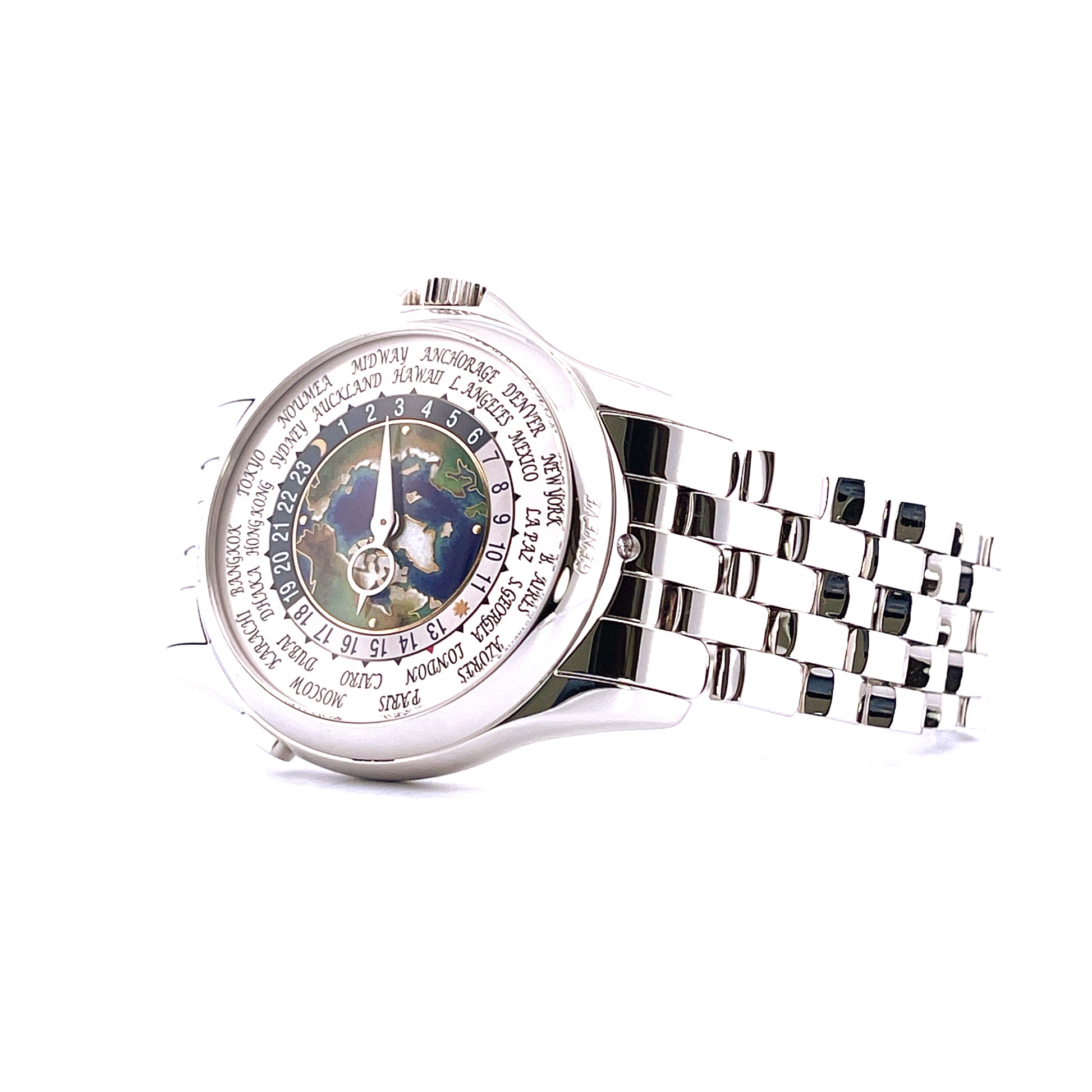 Patek Philippe - World Time Platin & Grand Feu - Juwelier Spliedt
