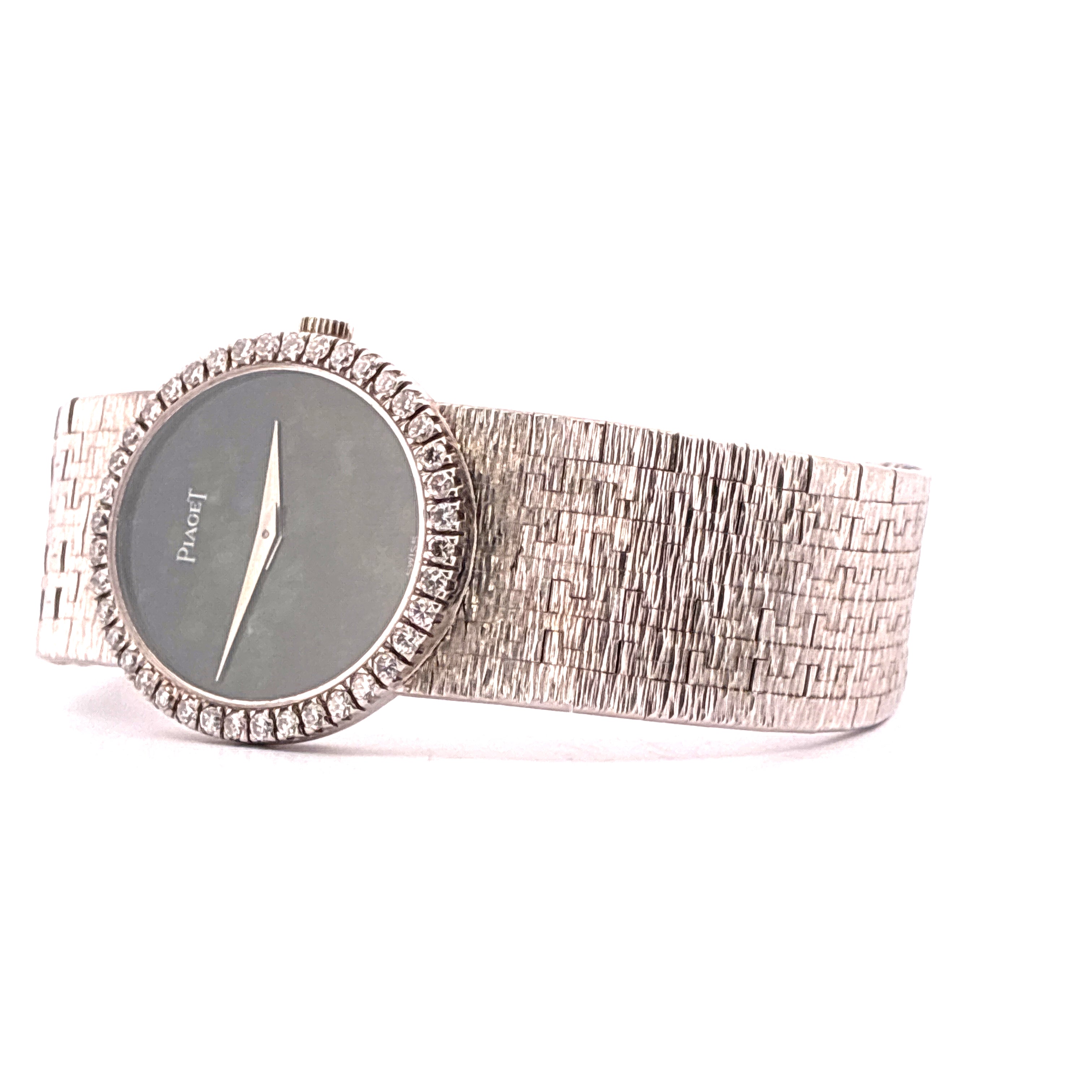Rolex - Vintage Cocktail Watch / Whitegold / Diamonds / Green Nephrit Dial / Papers / 1975 - [product_sku]