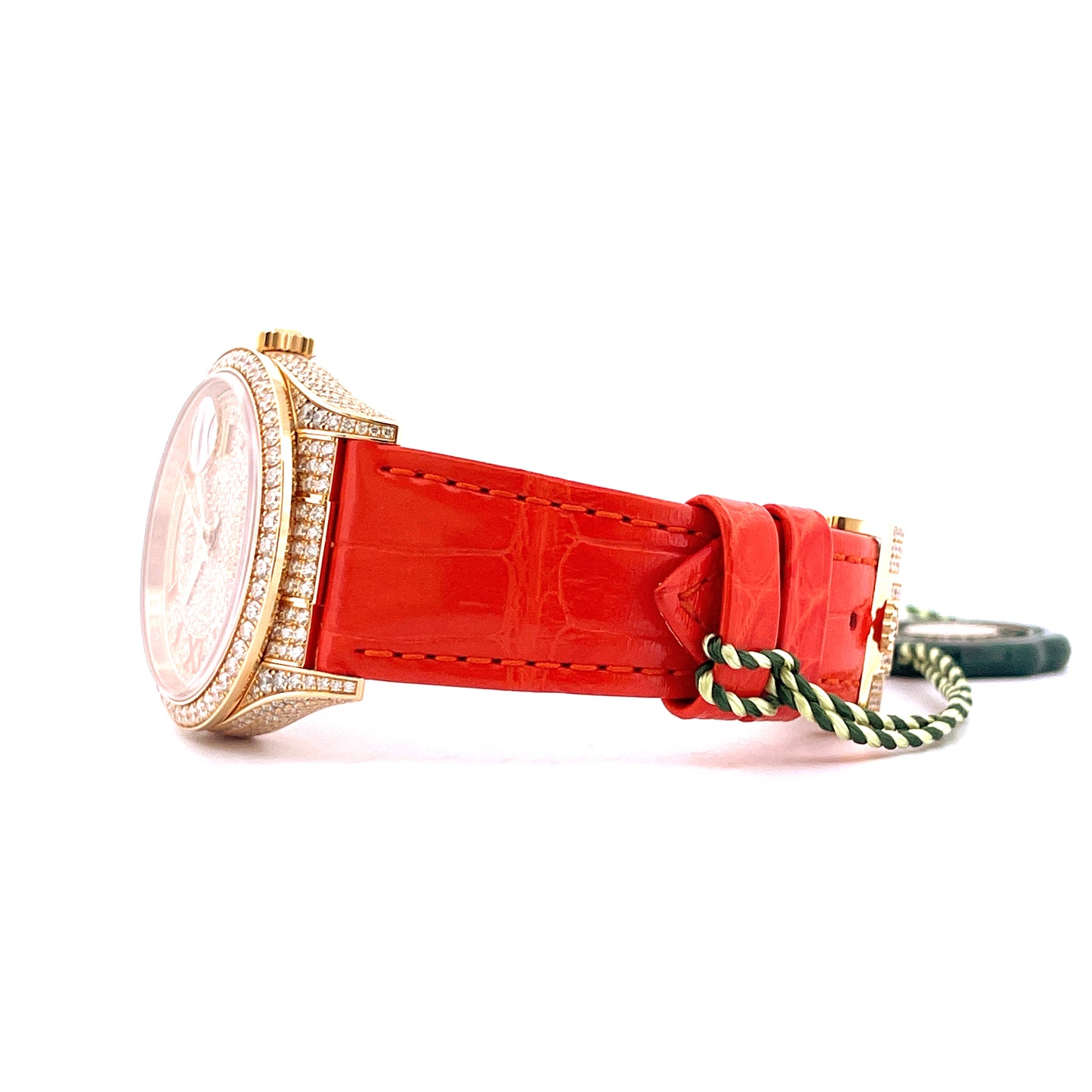 Rolex - Day-Date 36 Iced out (Orange) - Juwelier Spliedt