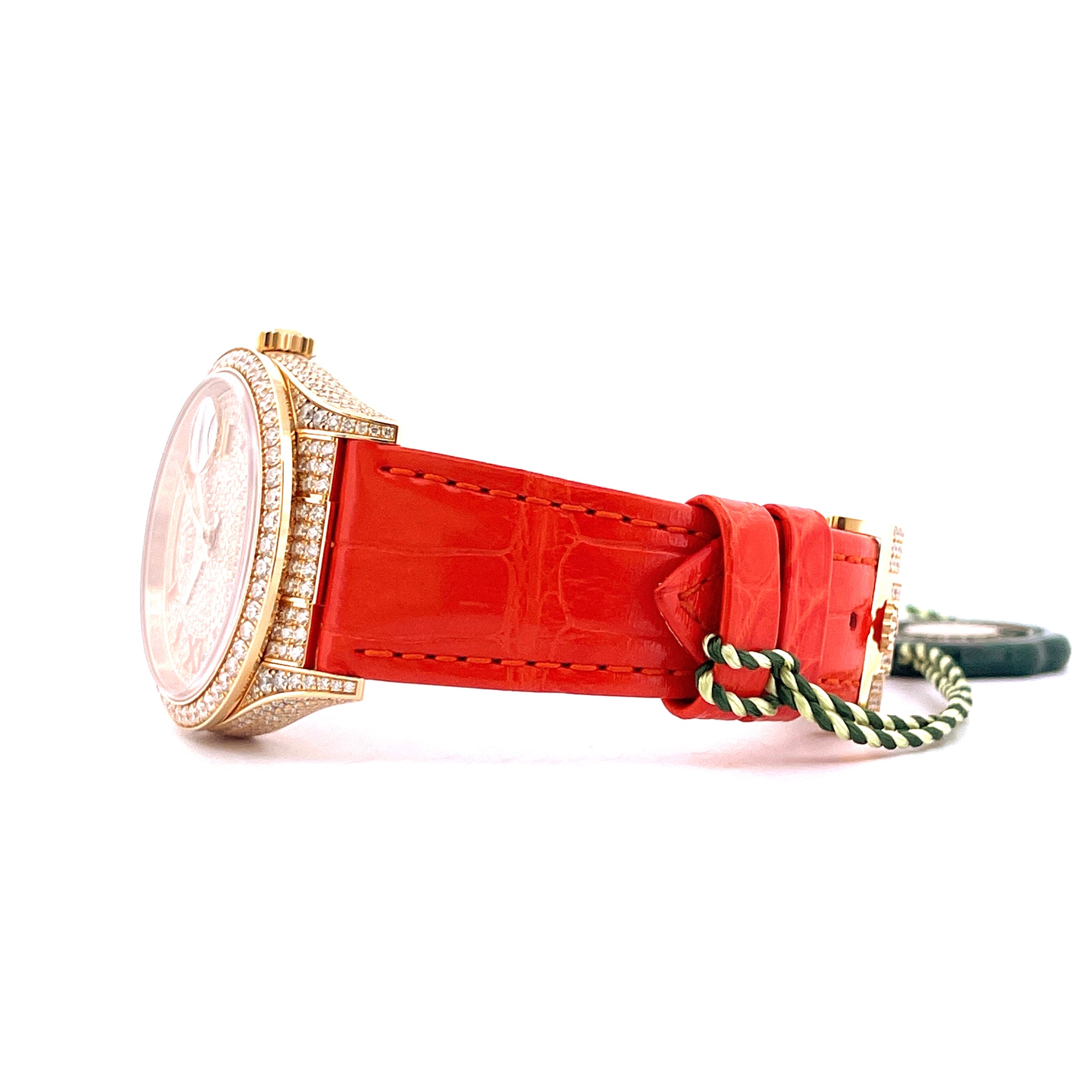 Rolex - Day-Date 36 Iced out (Orange) - Juwelier Spliedt