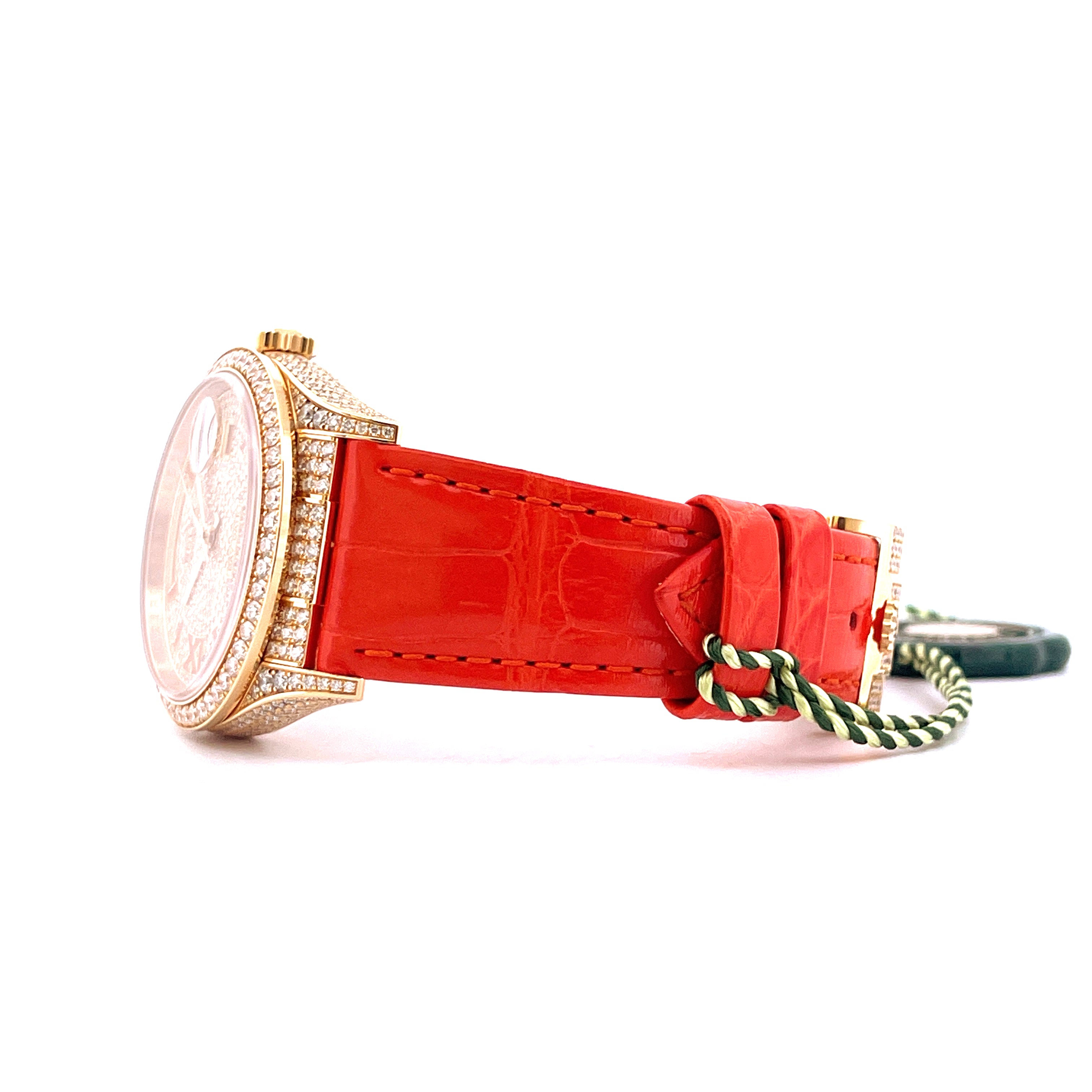 Rolex - Day-Date 36 Iced out (Orange) - Juwelier Spliedt