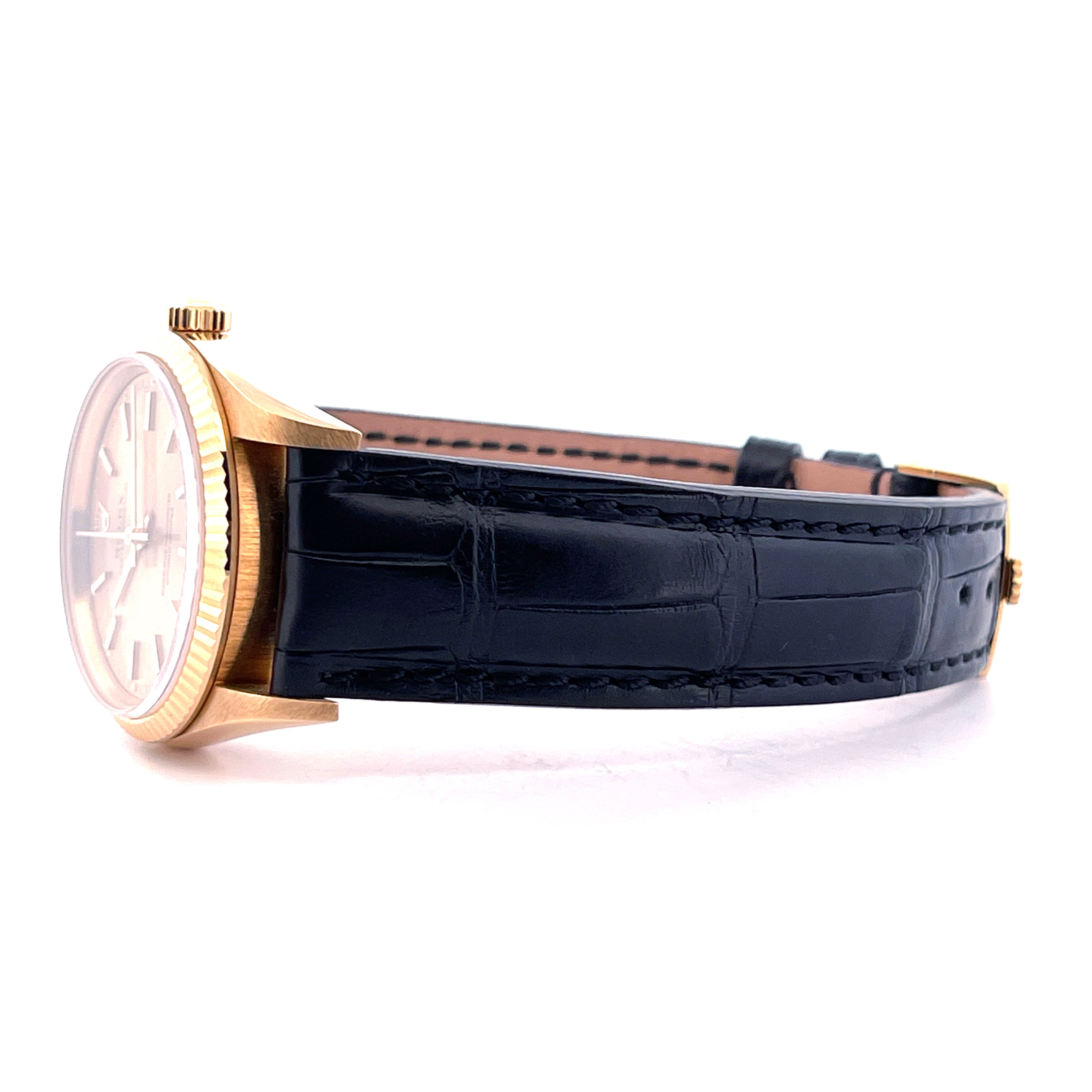Oyster Perpetual 34 Full Gold 18kt / Gold Pin Buckle / nearly NOS Condt. / Premium Full Set / Italy 1997 / new Strap incl. Orig. Strap