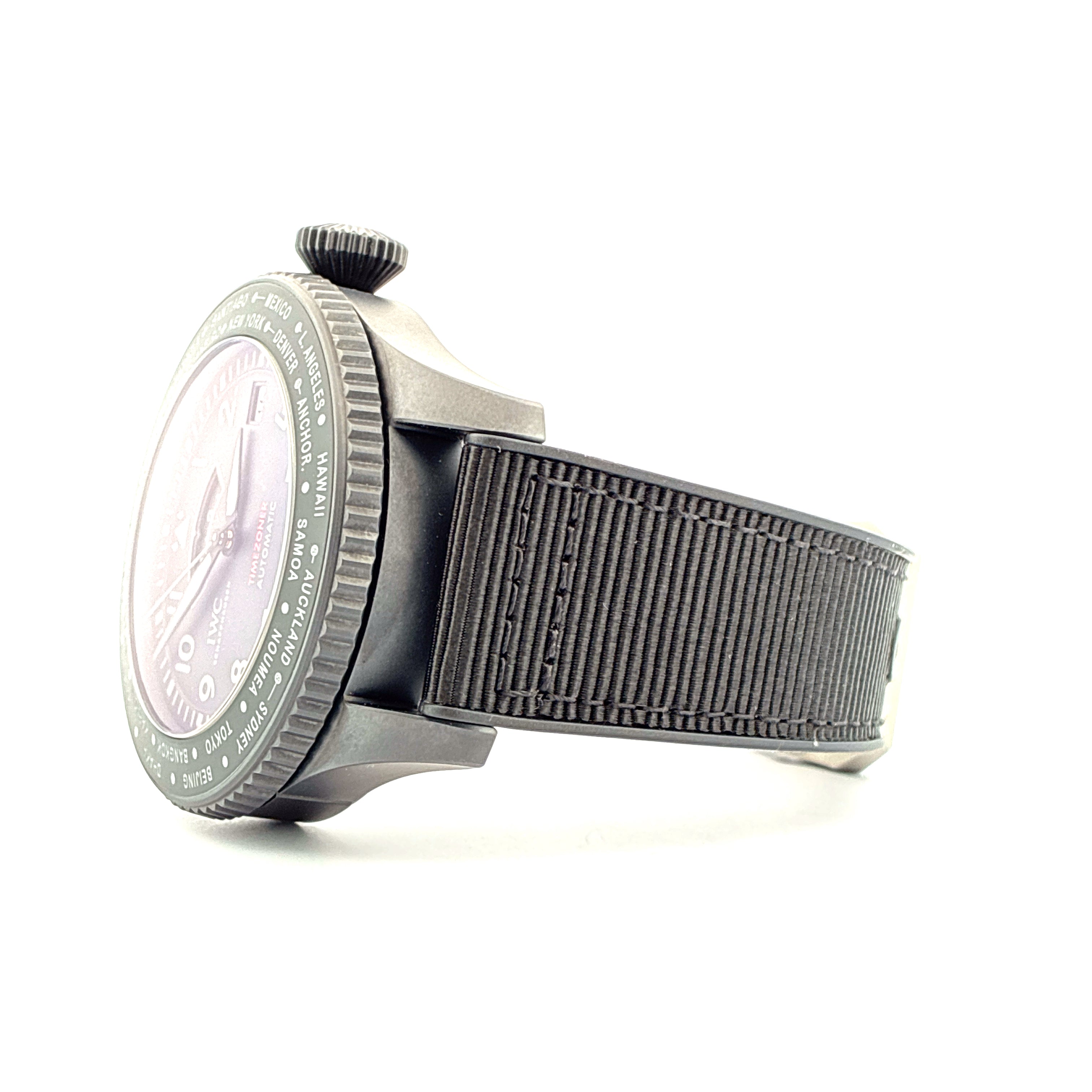 Pilot Timezoner Top Gun / pin buckle Keramik / very good condt. / Folding-Clasp / Full-Set / 2022