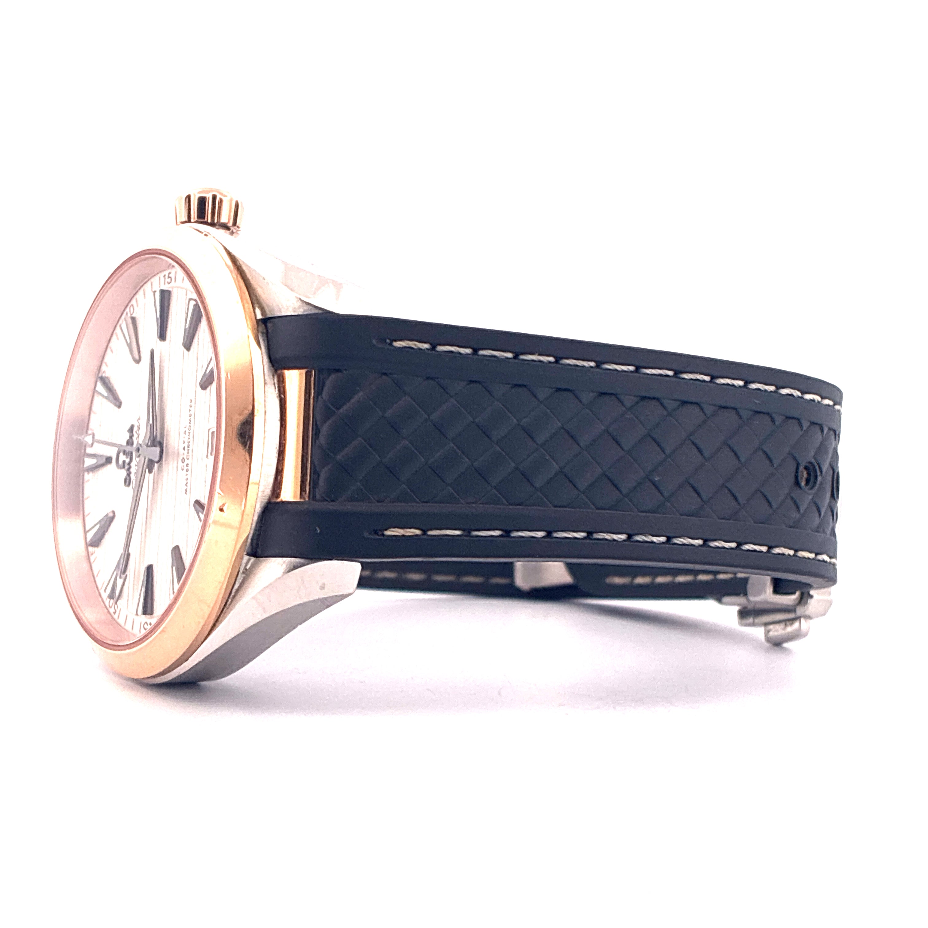 Omega - Seamaster Aqua Terra / Bicolor / Rubberstrap / Folding Clasp / Box & Papers / 2018 - [product_sku]