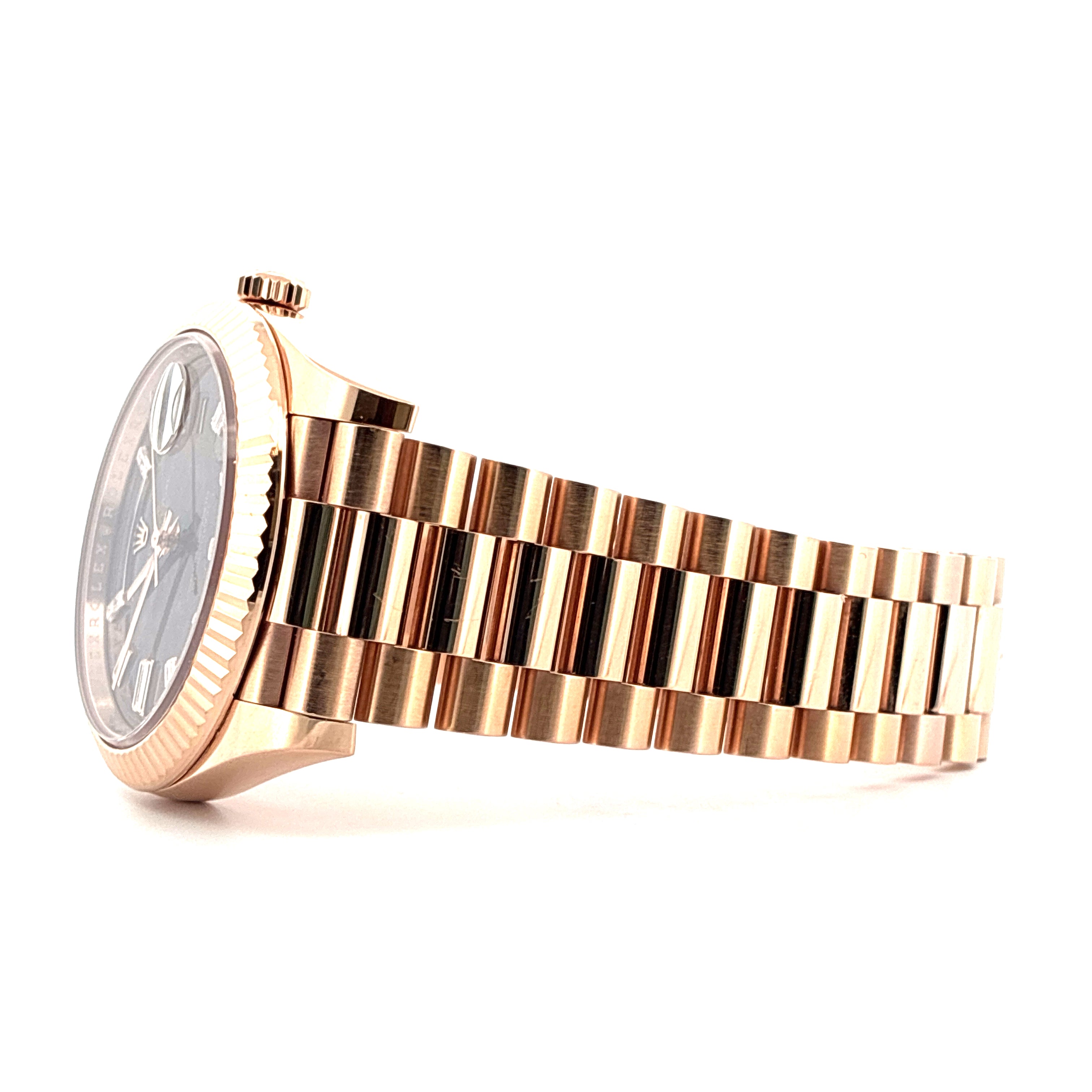 Rolex - Day-Date 40 / Roségold / Chocolate Dial / Baguette / Full-Set / 2022 - [product_sku]