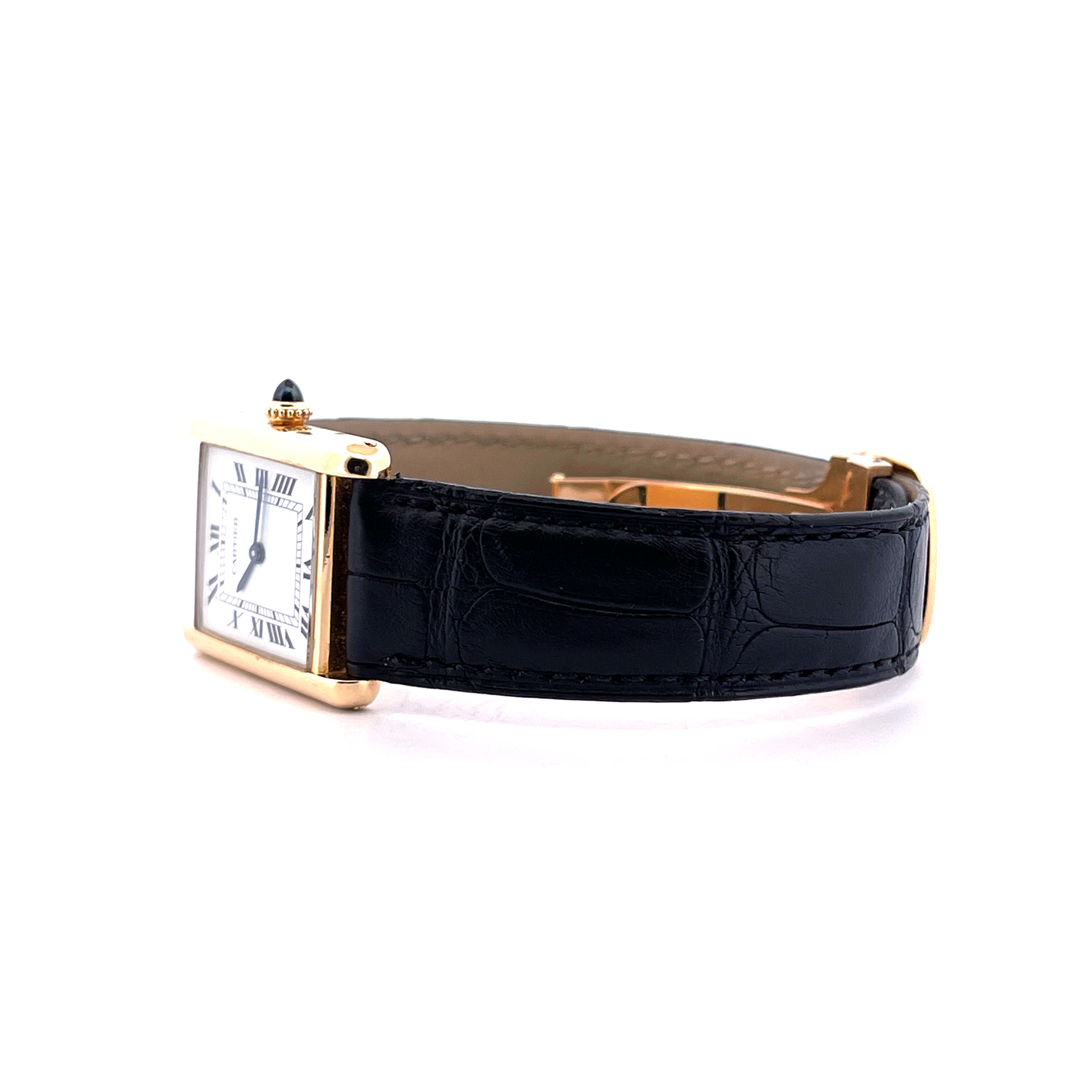Cartier - Tank Louis "Paris Dial" 18kt Yellowgold / Handwinding / Folding Clasp / very good Condition - [product_sku]