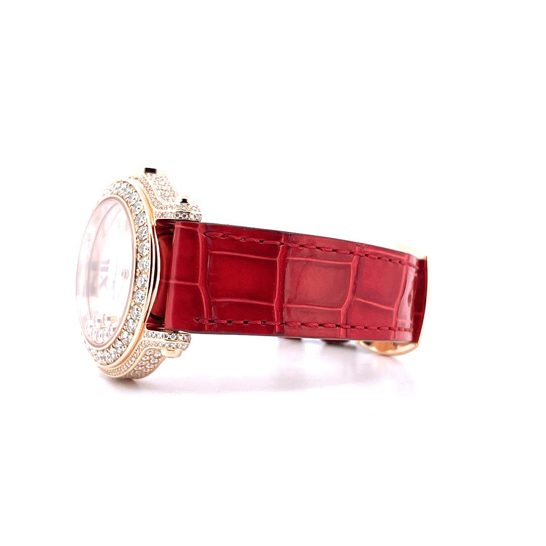 Chopard - Happy Sport Quarz / MOP Dial / Diamonds / Red Gold / very rare / Box / Certificate of authenticity / Retail price EUR 74.000,00 - [product_sku]