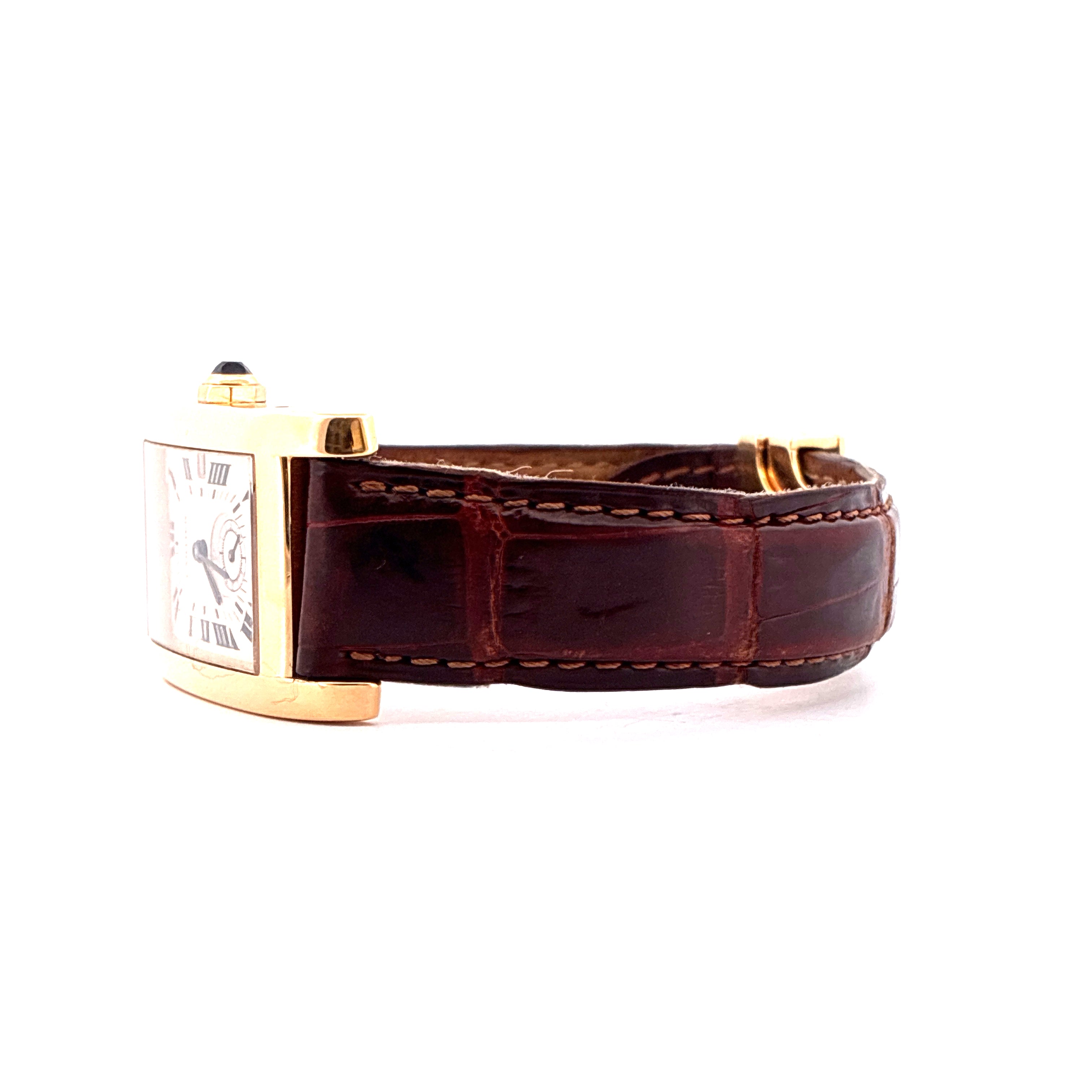 Cartier - Tank Américaine / Yellow Gold / Box / Folding-Clasp - [product_sku]