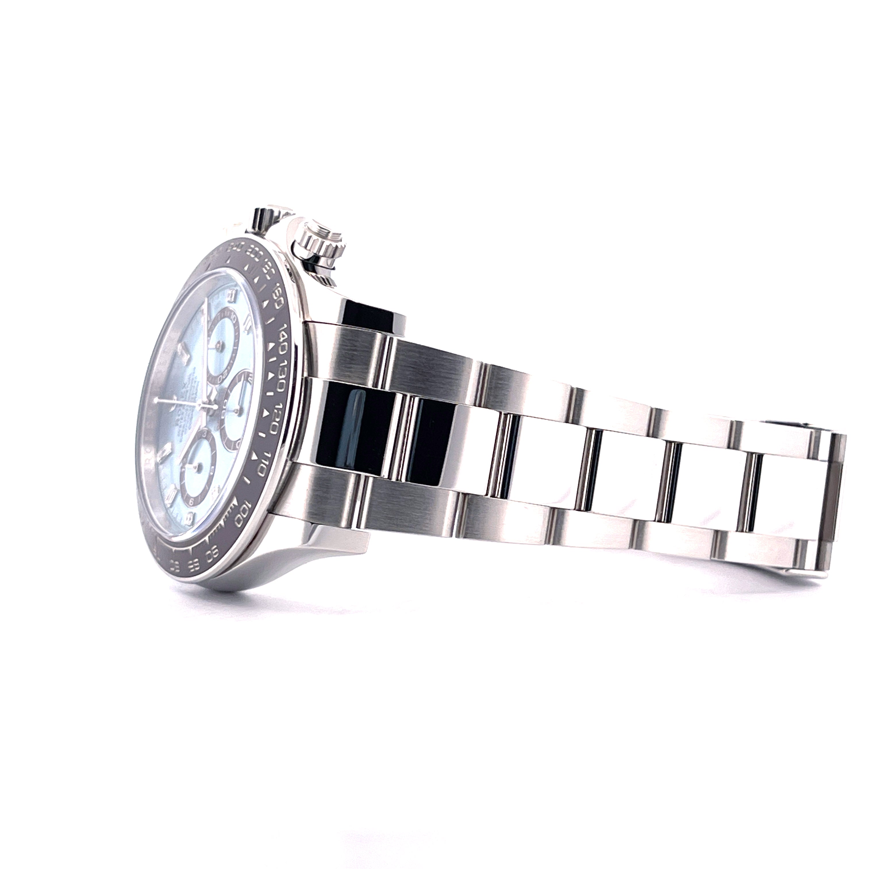 Rolex - Daytona Platinum Baguette Diamonds Ice Blue / perfect Condition / Full Set / 2024 - [product_sku]