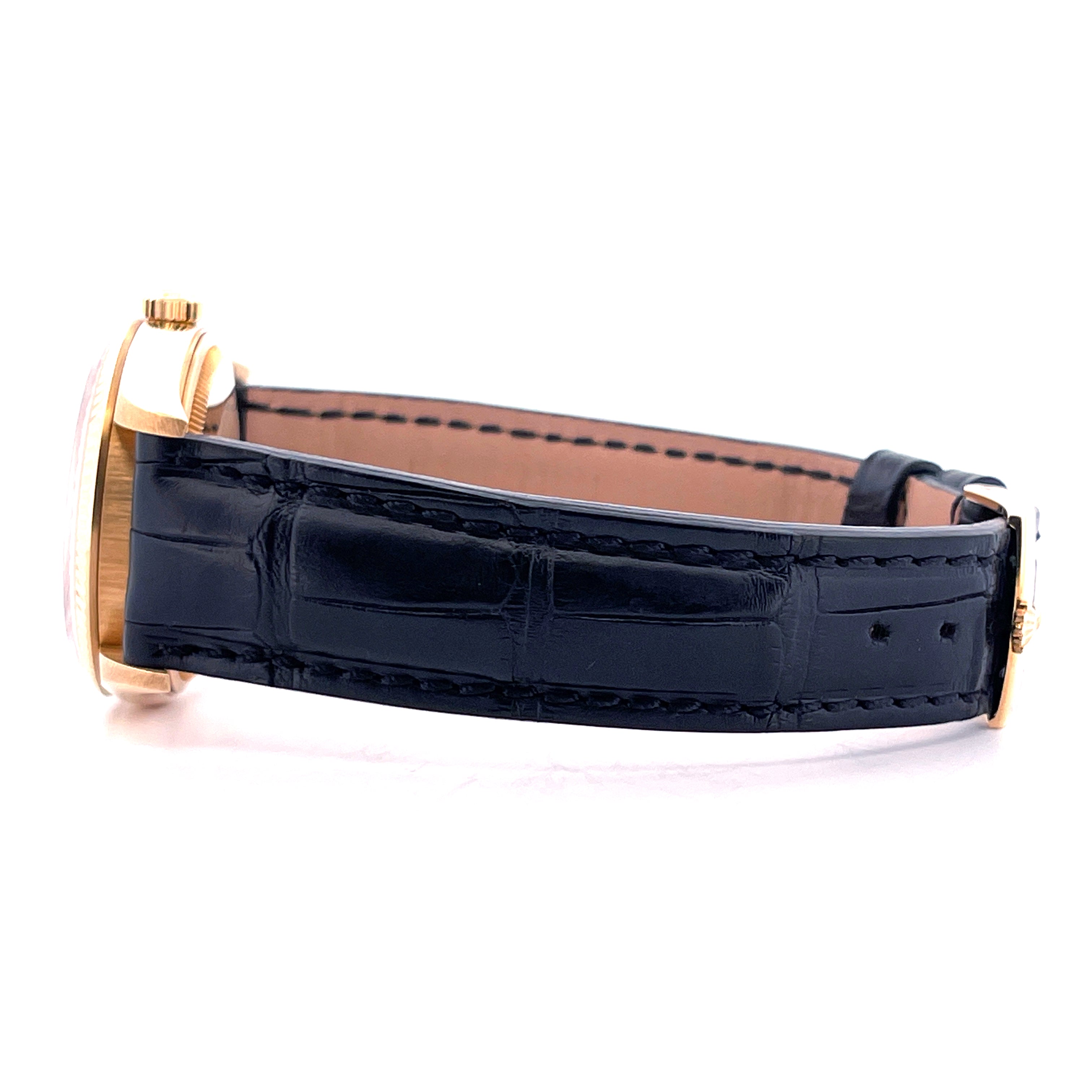 Oyster Perpetual 34 Full Gold 18kt / Gold Pin Buckle / nearly NOS Condt. / Premium Full Set / Italy 1997 / new Strap incl. Orig. Strap