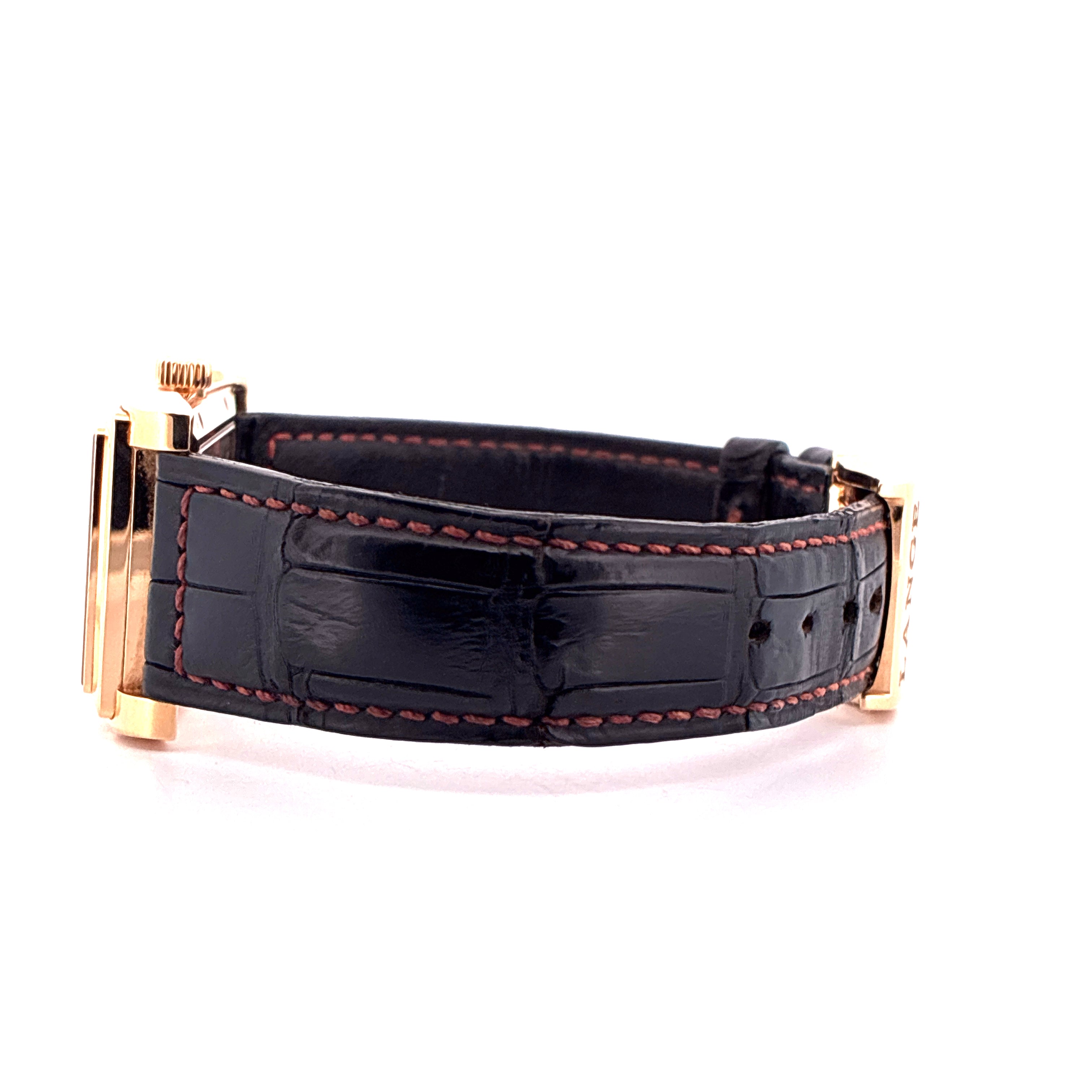 Cabaret / Folding clasp / Pin buckle / Panorama Date / Roségold / First Invoice / leather strap / Pusher / Black Dial Full-Set / 2003