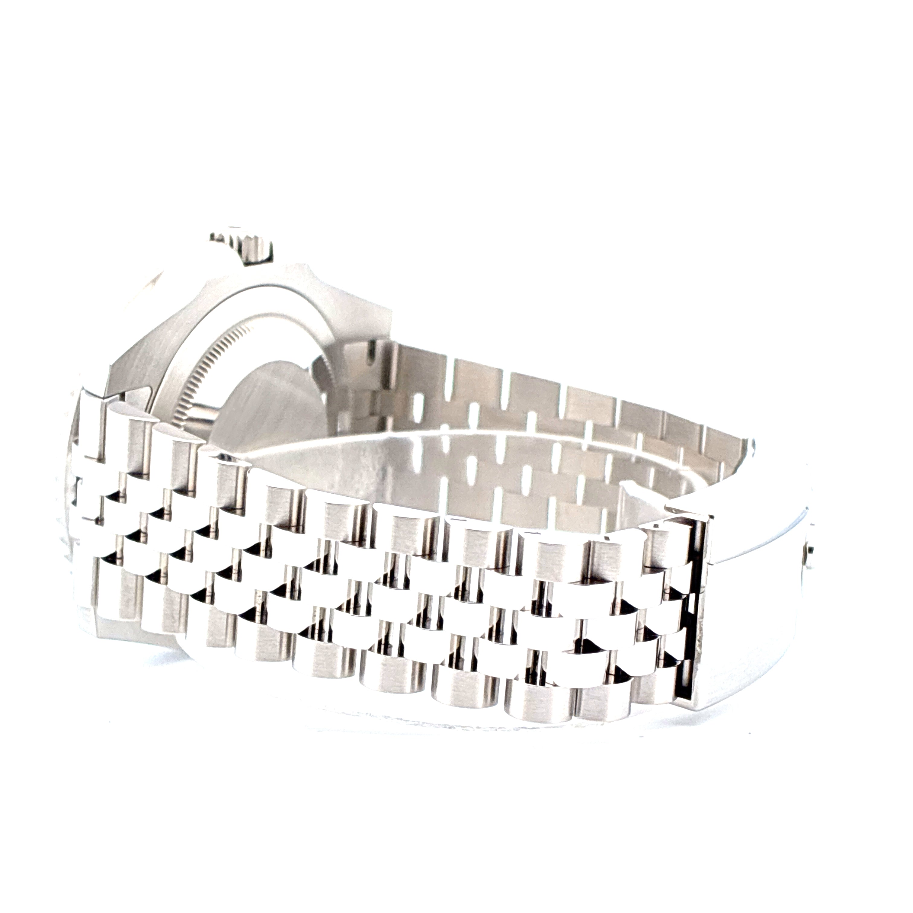 Rolex GMT-Master II Sprite Lefthand Edelstahl Jubilee Armband im Detail von der Seite