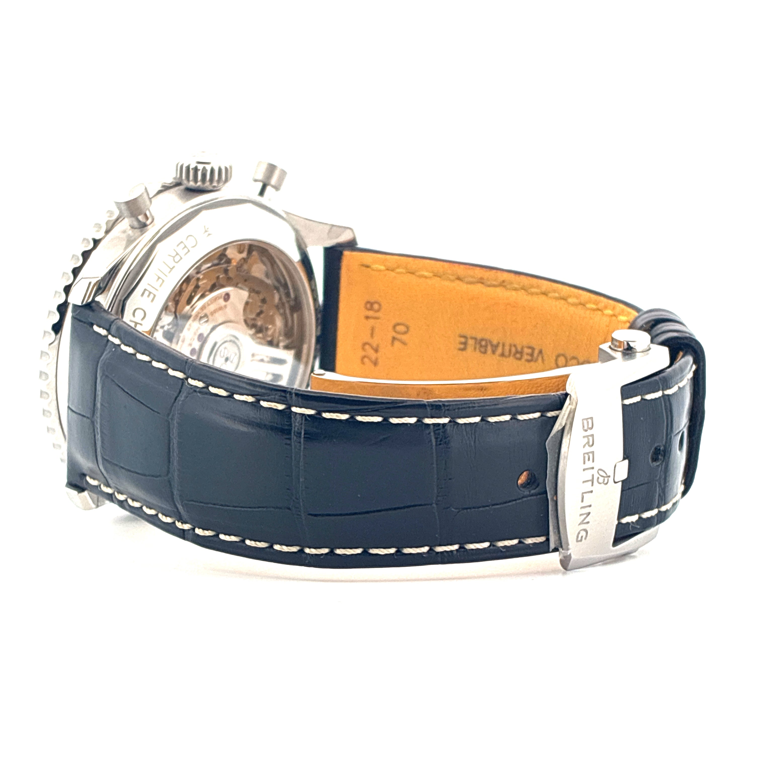 Breitling - Navitimer 1 B01 Chronograph 43 / Ice Dial / very good condt. / leather strap / Full-Set 2023 - [product_sku]