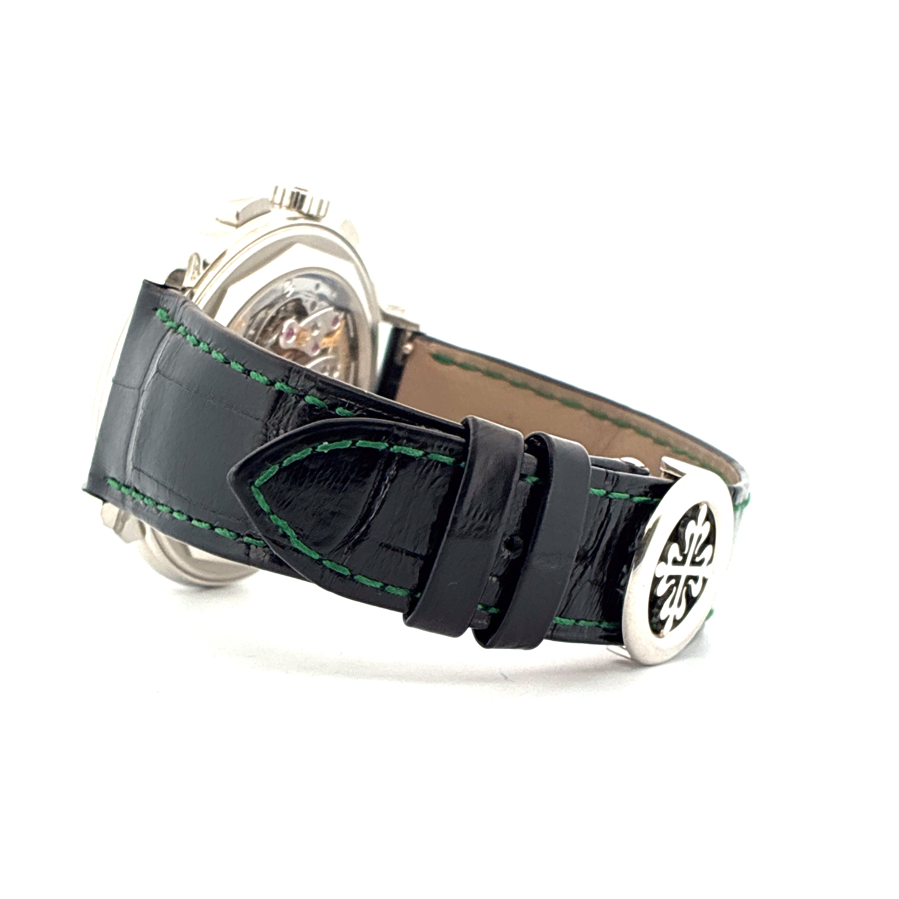 Perpetual Calendar / Platinum / Green Dial / Folding-Clasp / very good condt. / Pusher / Full-Set 2022