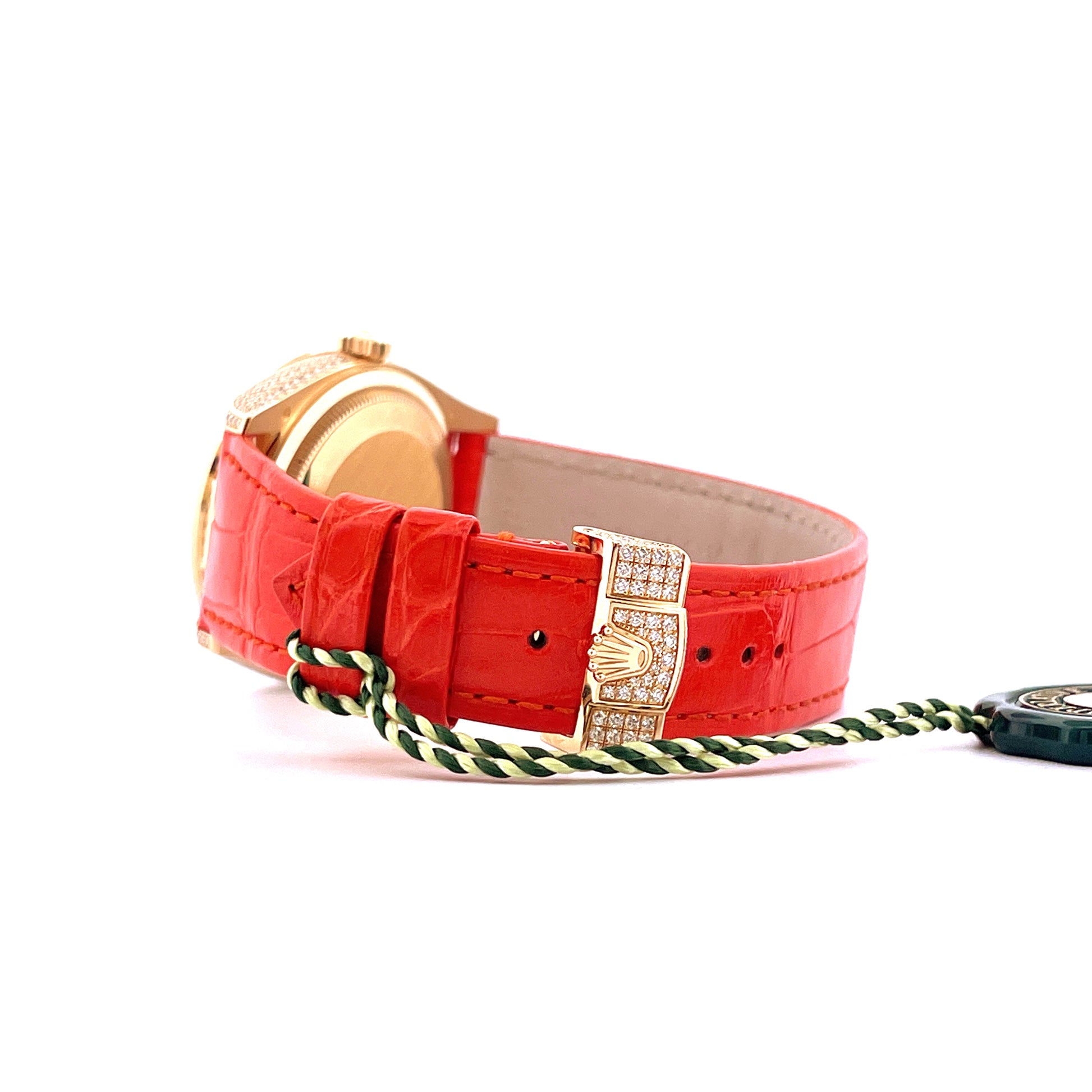 Rolex - Day-Date 36 Iced out (Orange) - Juwelier Spliedt
