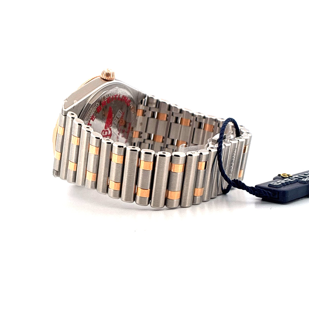Breitling Chronomat Lady 36mm Edelstahl Rotgold Automatik Armband im Detail