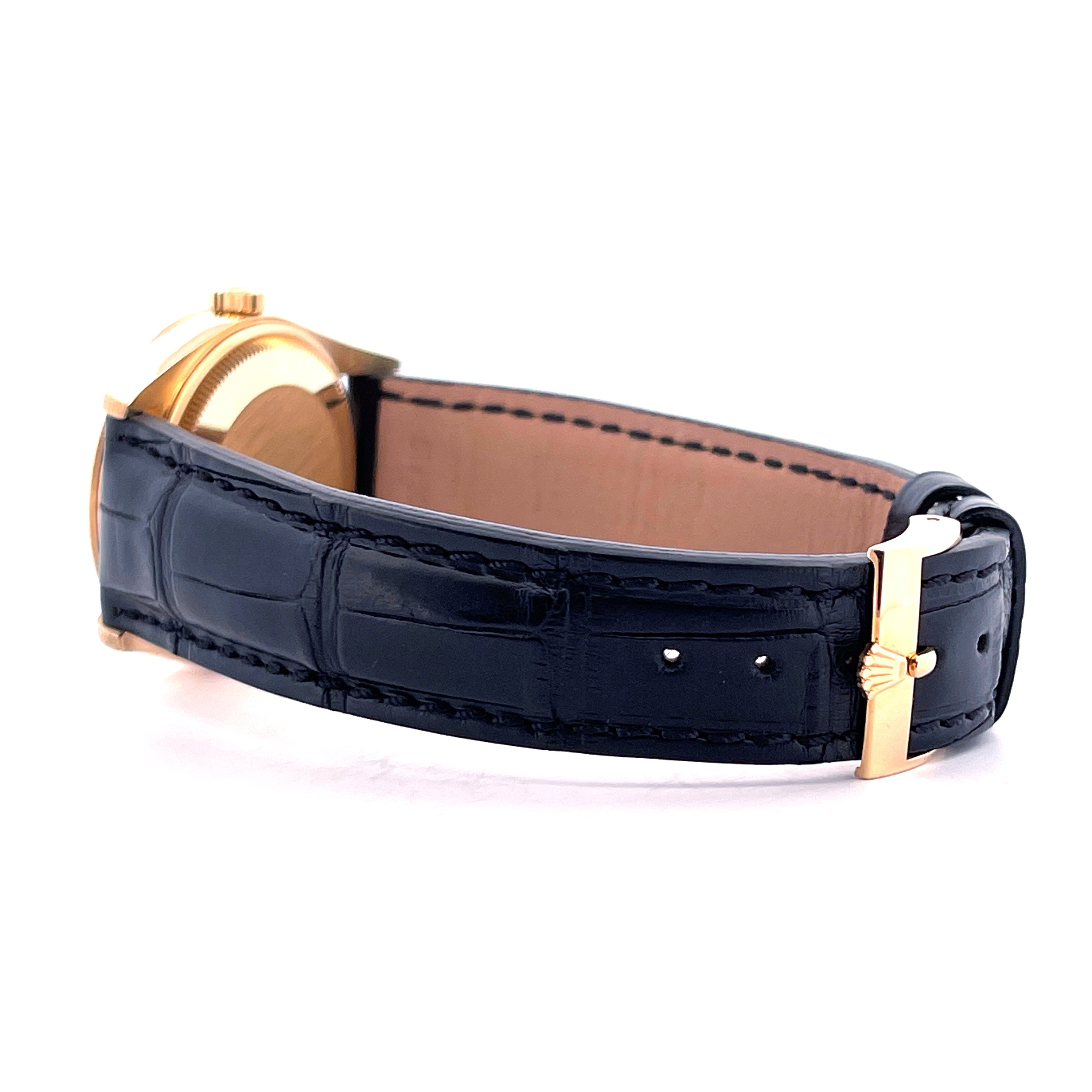 Oyster Perpetual 34 Full Gold 18kt / Gold Pin Buckle / nearly NOS Condt. / Premium Full Set / Italy 1997 / new Strap incl. Orig. Strap