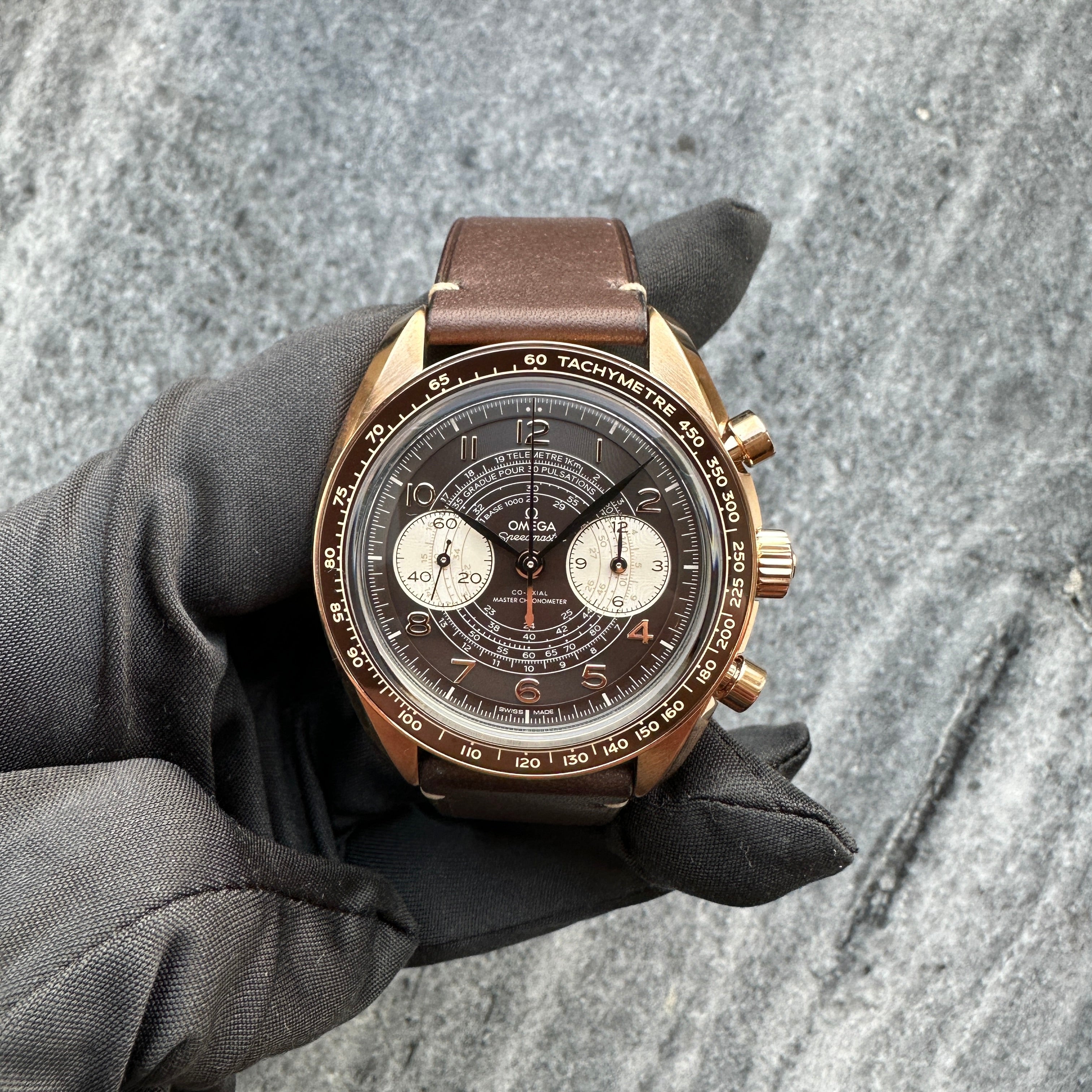 Speedmaster Chronoscope Bronze & Gold / Full Set / like new / 2026