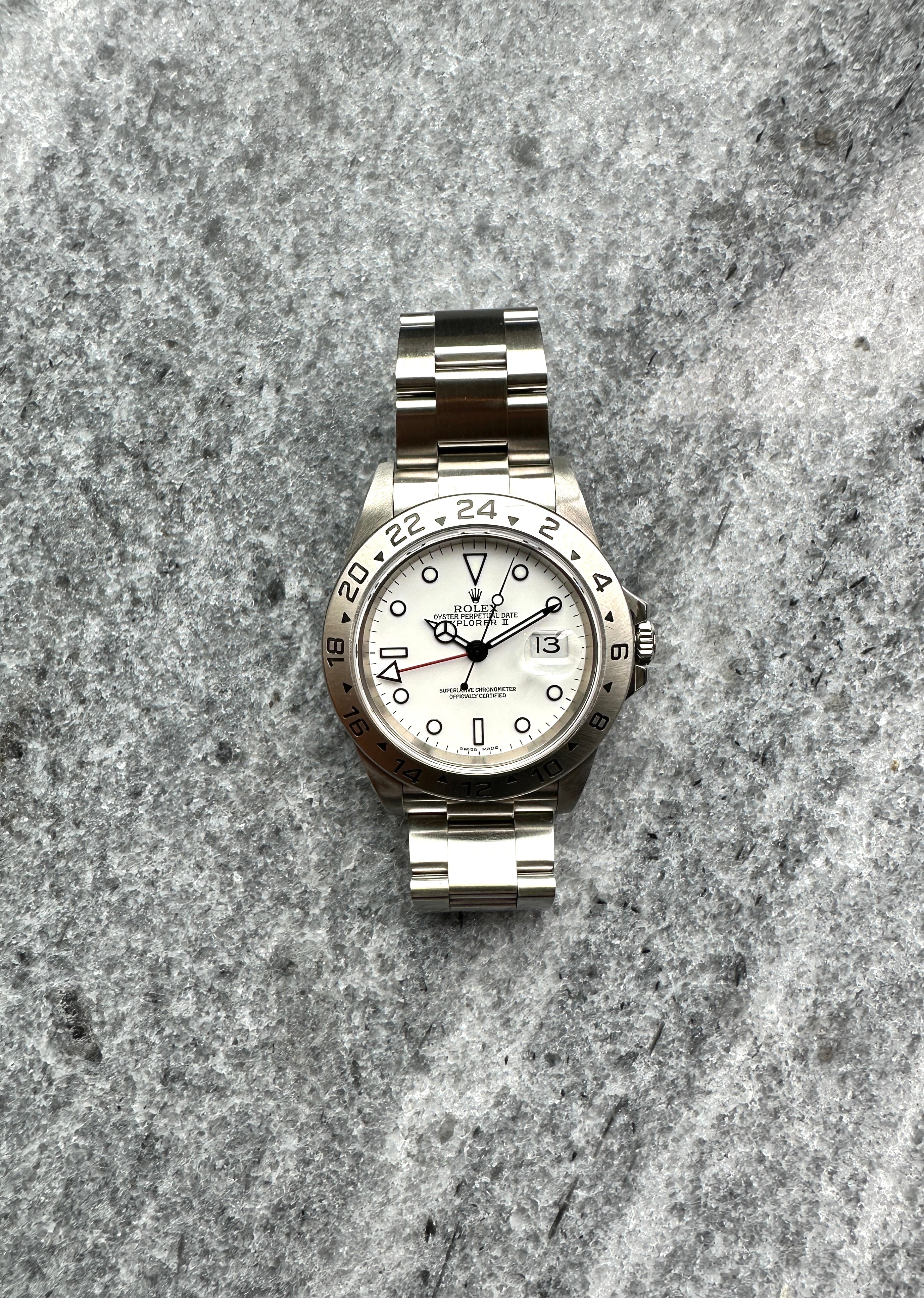 Rolex - Explorer II Polar White 16570 (2002) / Full Set / LC100 -2002- - [product_sku]