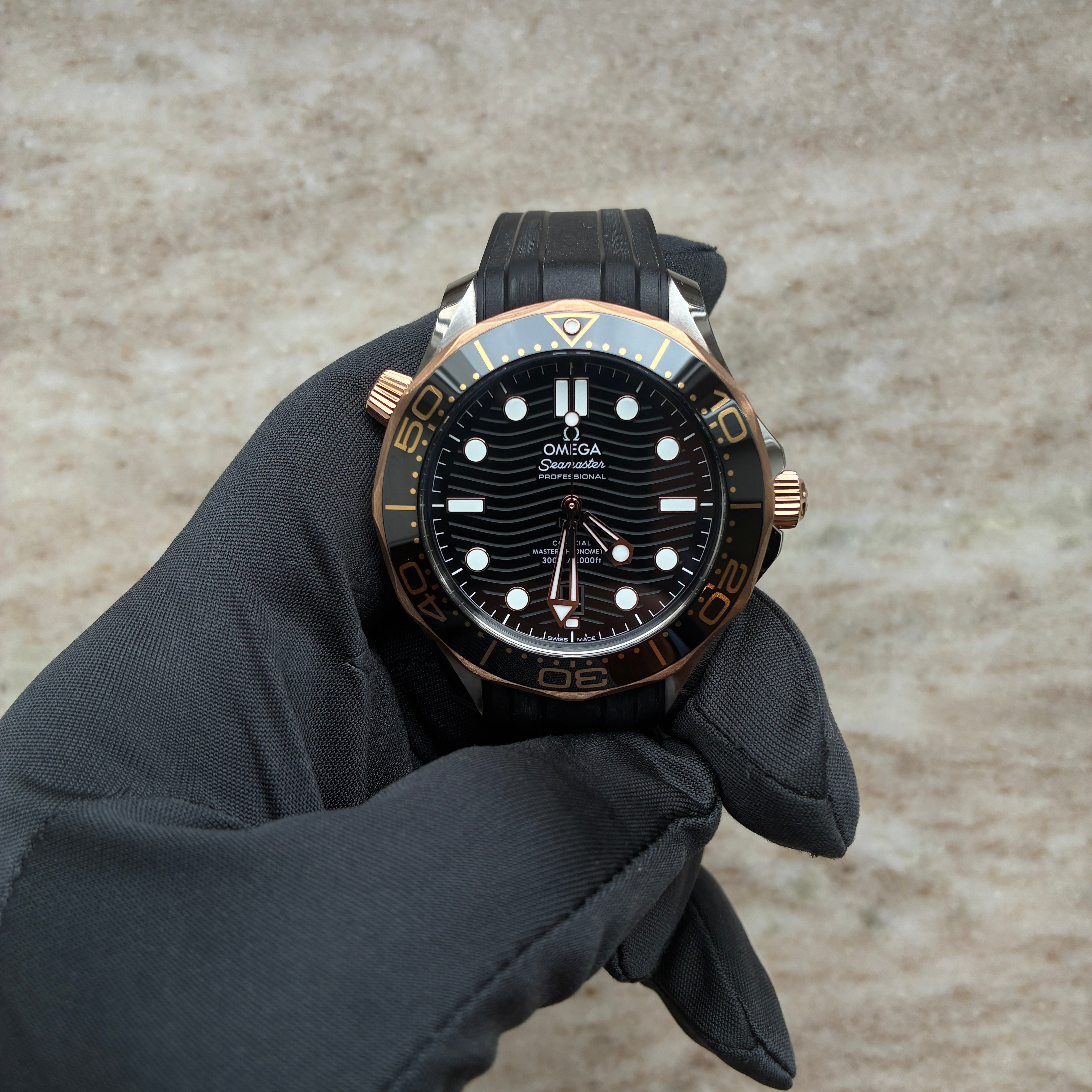 Seamaster Diver 300 M Bicolor / Rubberstrap / Second strap / Pinbuckle + Folding clasp Full-Set / 2023
