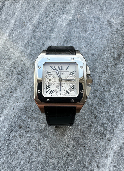 Cartier - Cartier Santos 100 Xl Chronograph (Full Set) -2008- - [product_sku]
