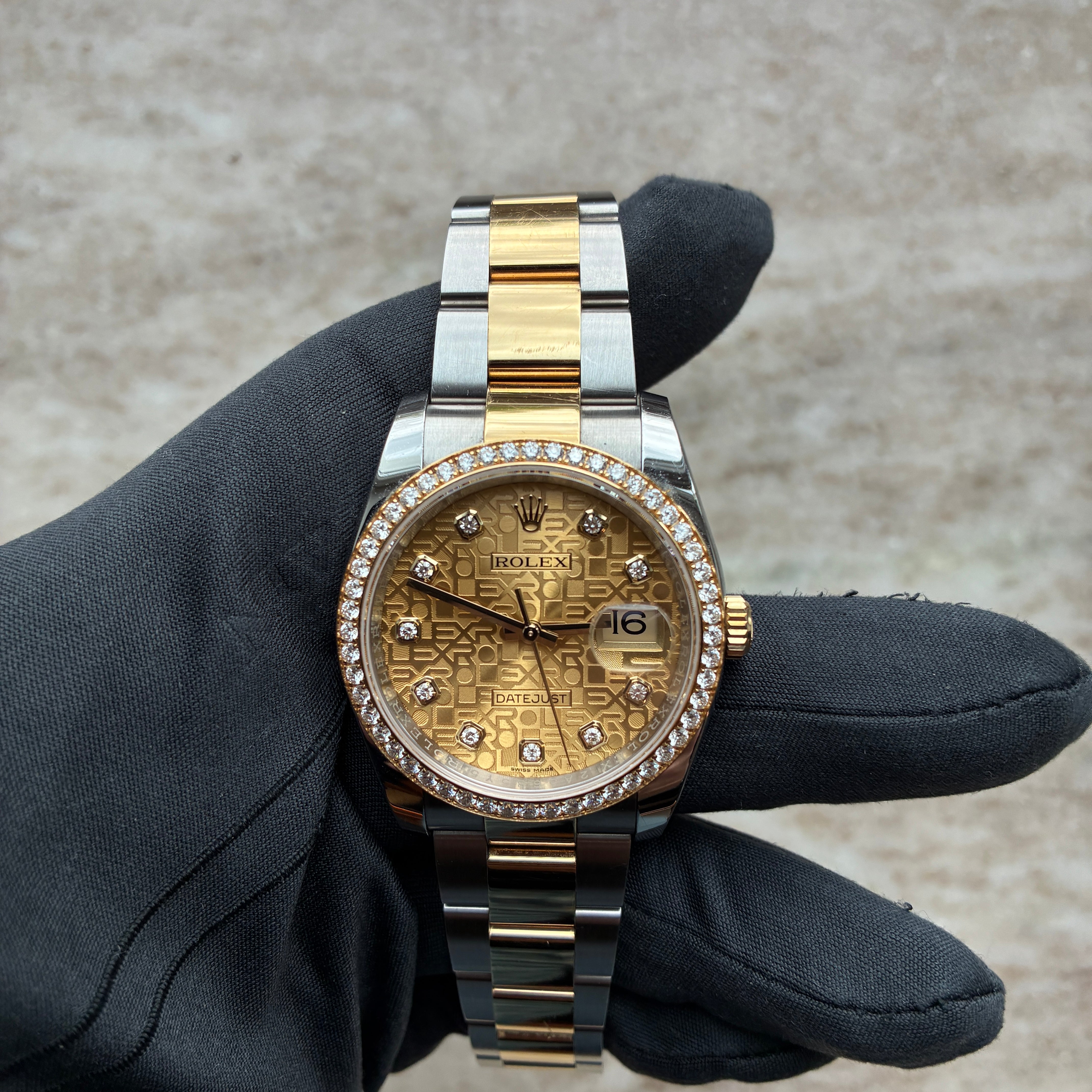 Datejust 36 / orig. invoice / Bicolor / factory set bezel / Full-Set 2019