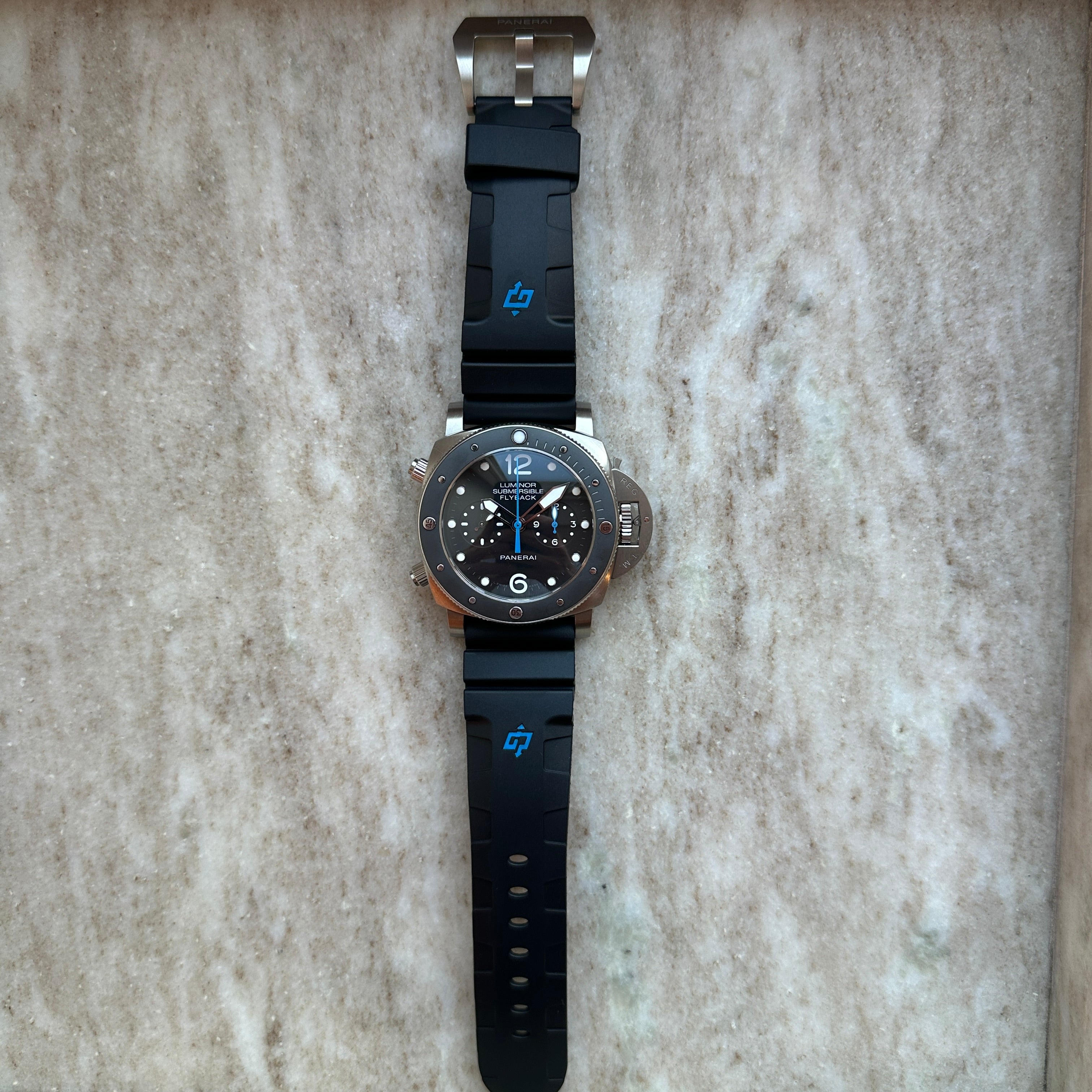 Panerai - Luminor Submersible 1950 Titan 3 Days Pam 615 47 mm / Full Set / 2. Strap / Flyback / 2005 - [product_sku]