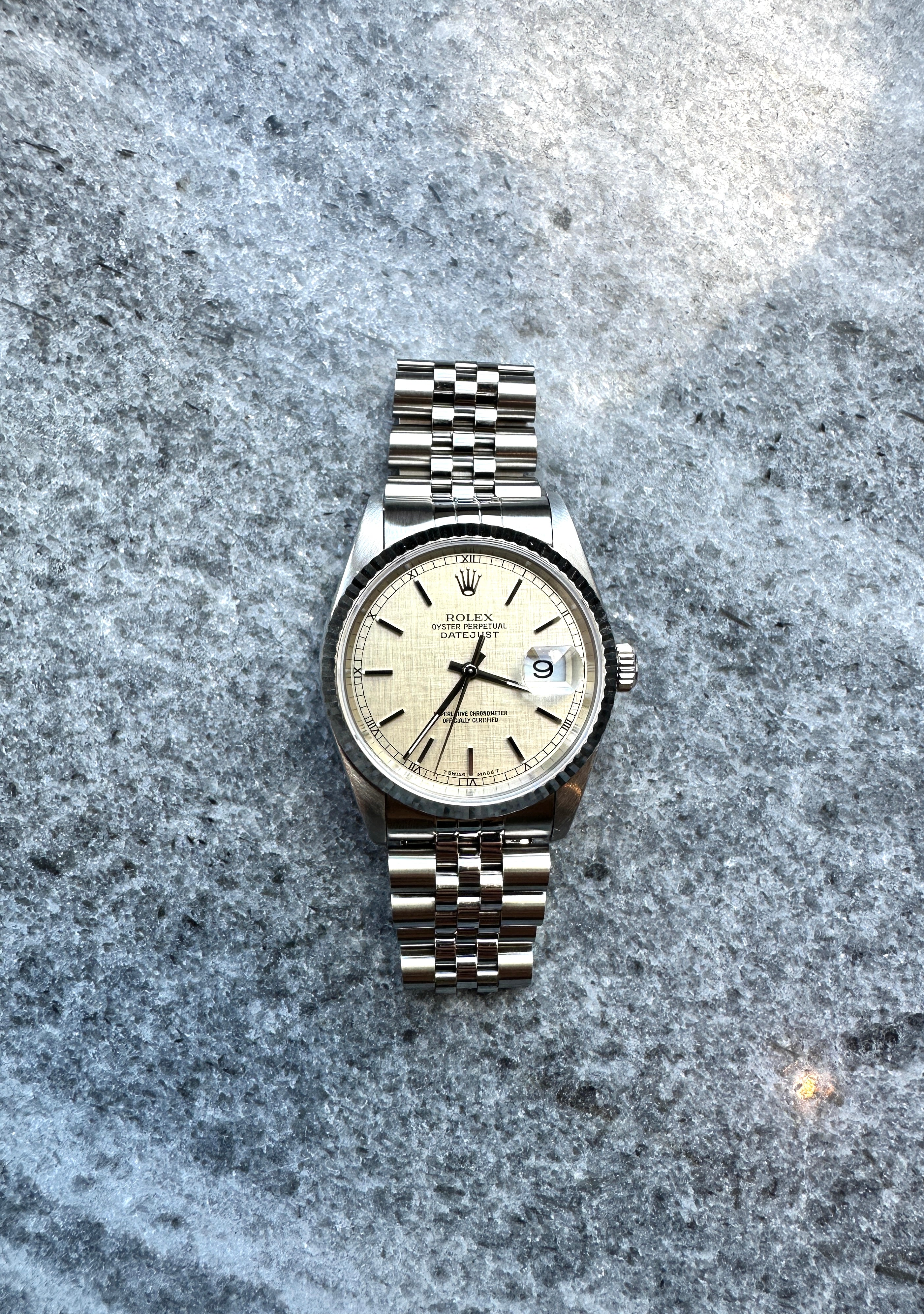 Datejust 36 Silver Linen / Box & Paper -1999-