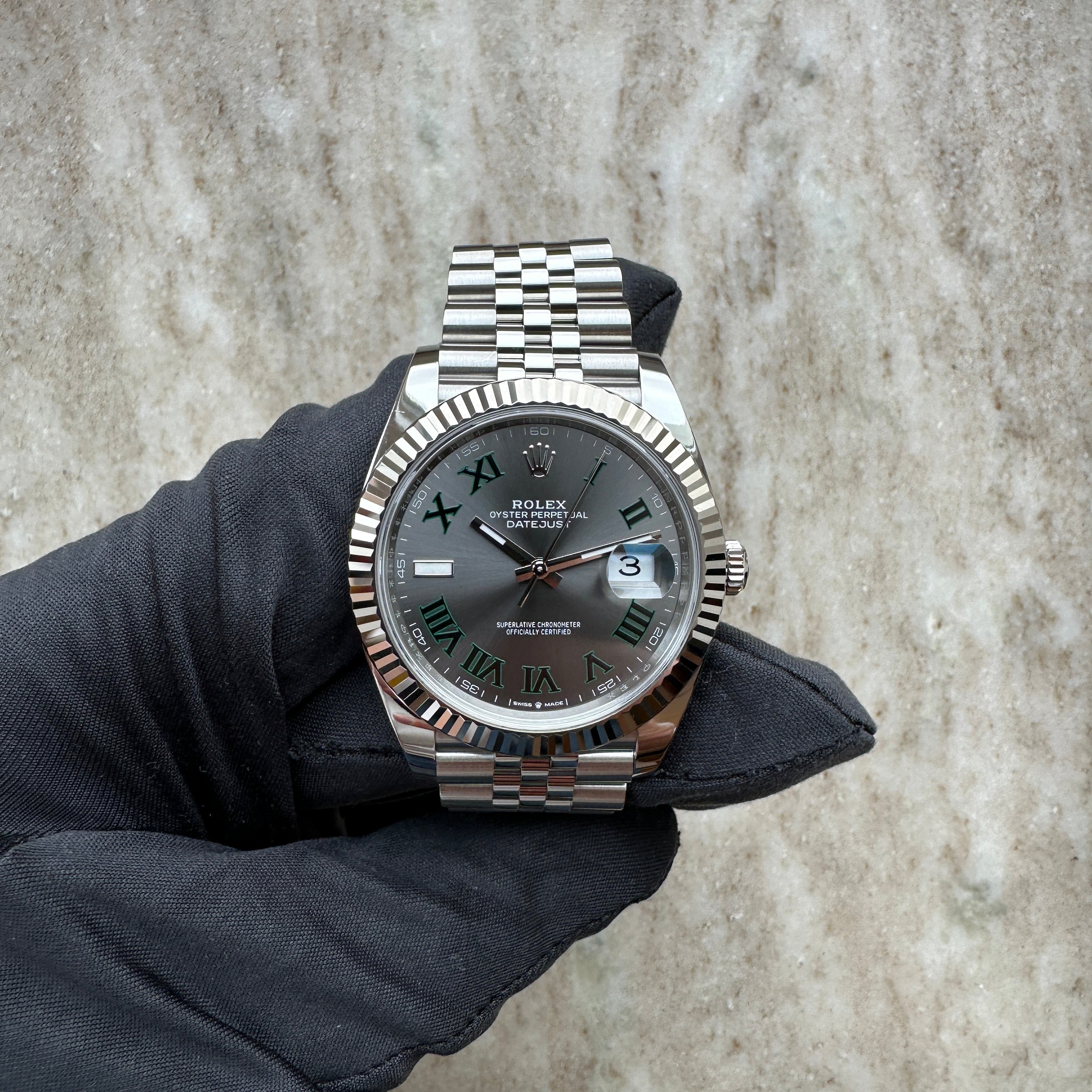 Rolex - Datejust 41 Wimbledon Jubilee Whitegold Bezel / Box and Paper / very good Condition / 2025 - [product_sku]