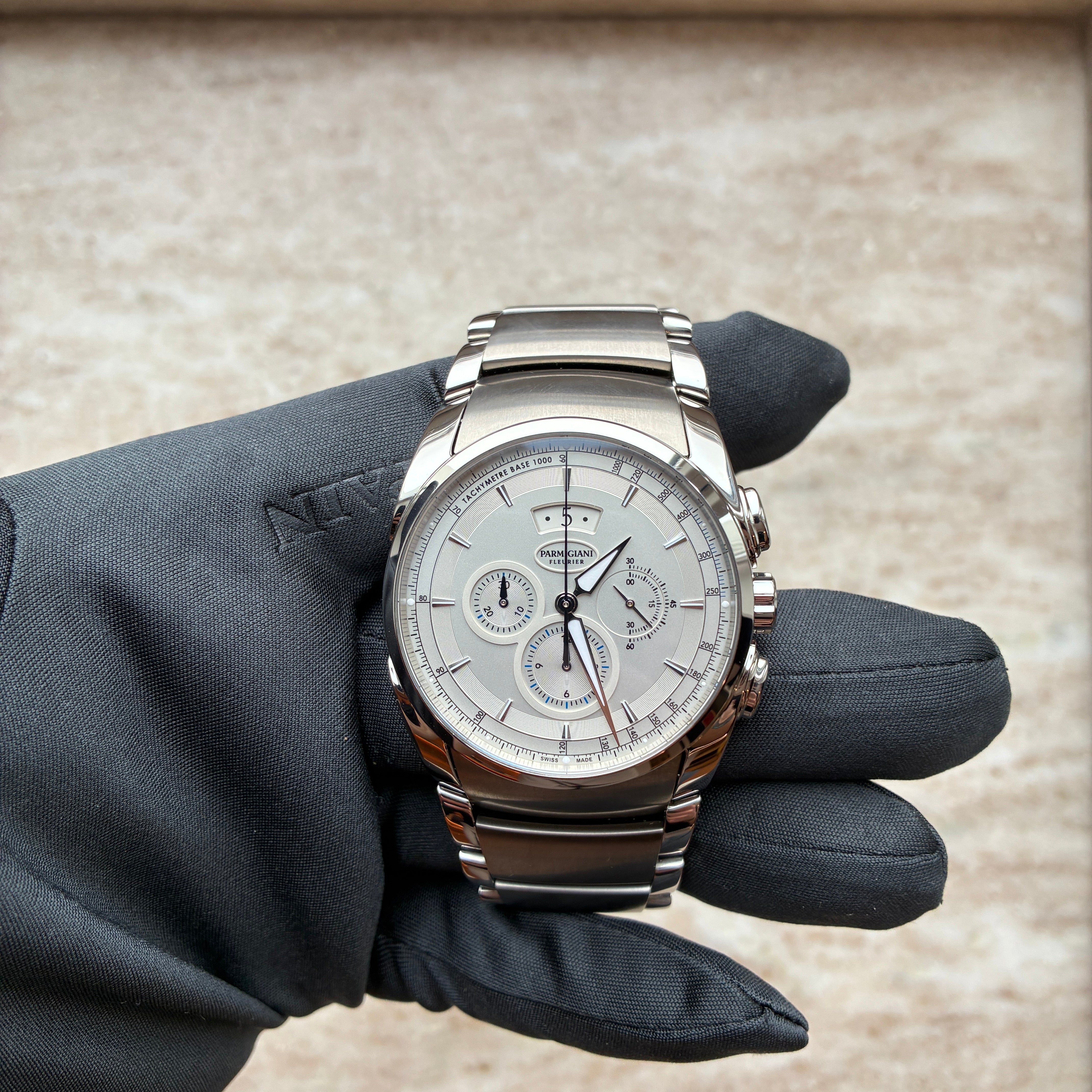 Parmigiani - Fleurier Tonda Metrographe / White Dial / Box / Chronograph - [product_sku]