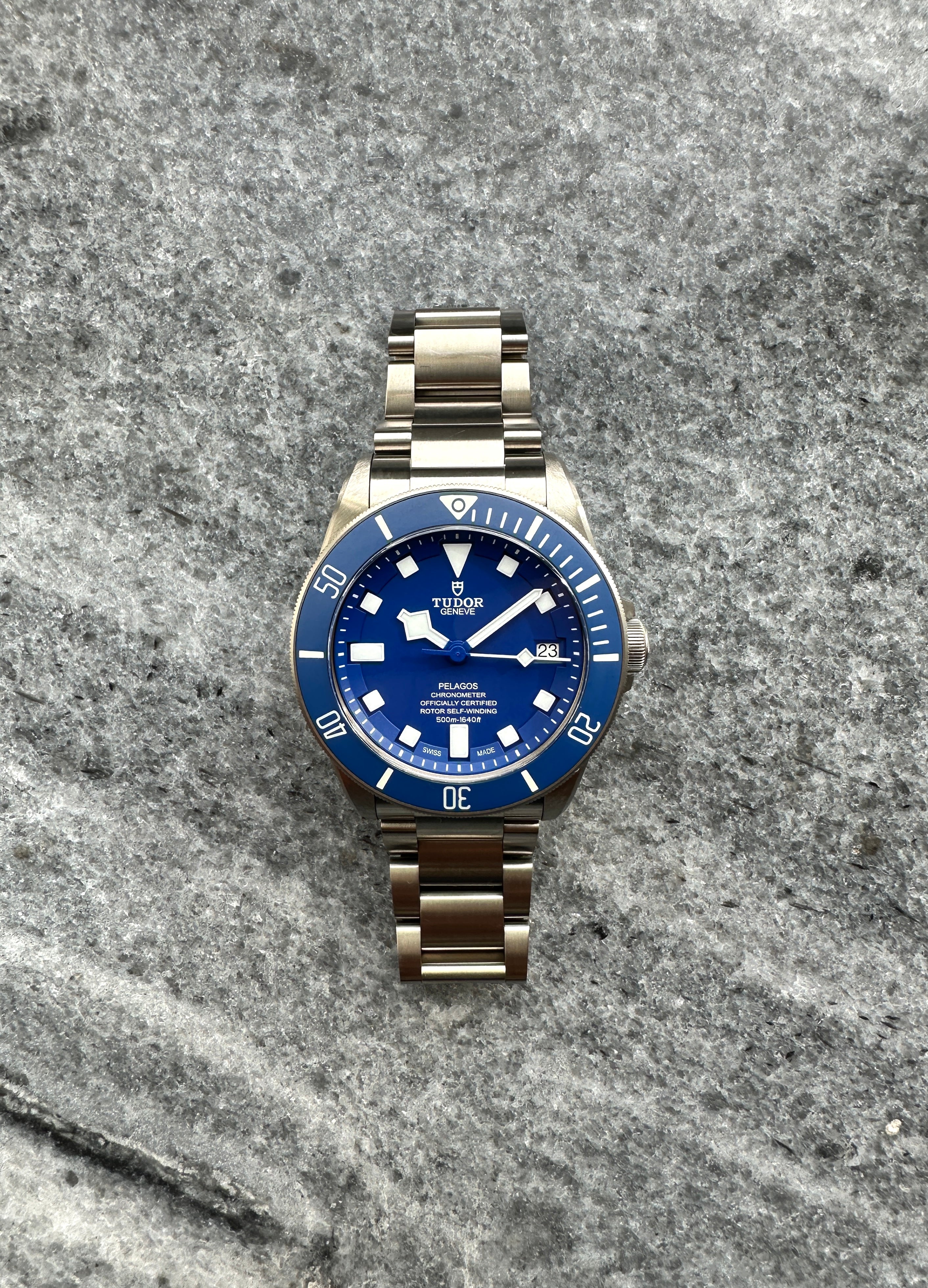 Pelagos Titan Blue Dial (Full Set incl. 2nd Strap) -2023-